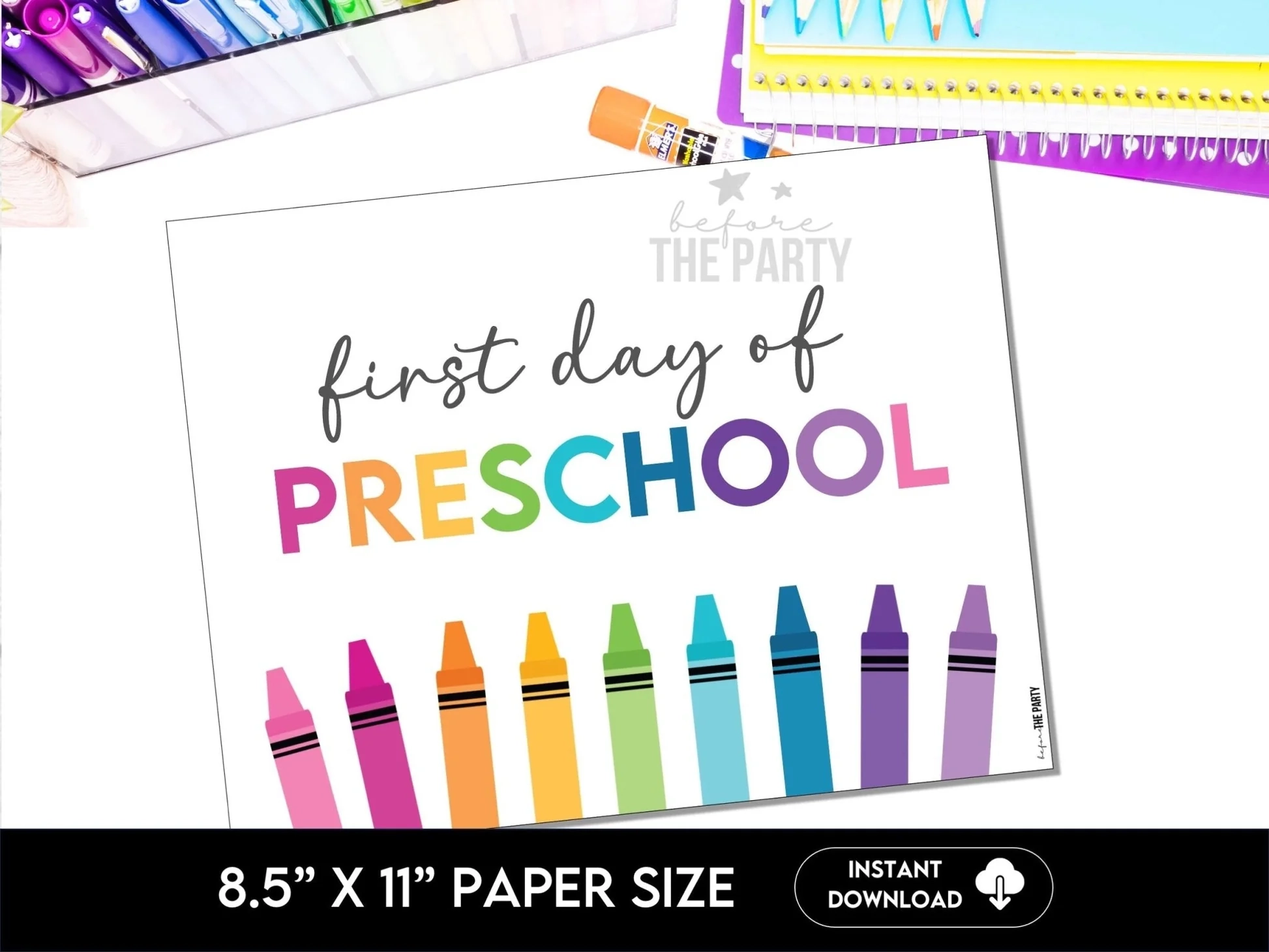 First Day Day Of Preschool Sign Back To School School Signs Before The Party First Day Day Of Preschool Sign Back To School School Signs Before The Party