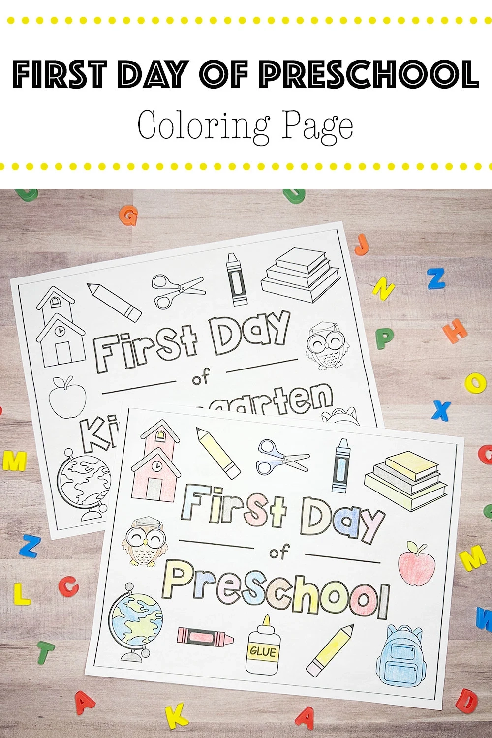 First Day Of Preschool Coloring Page Mary Martha Mama First Day Of Preschool Coloring Page Mary Martha Mama