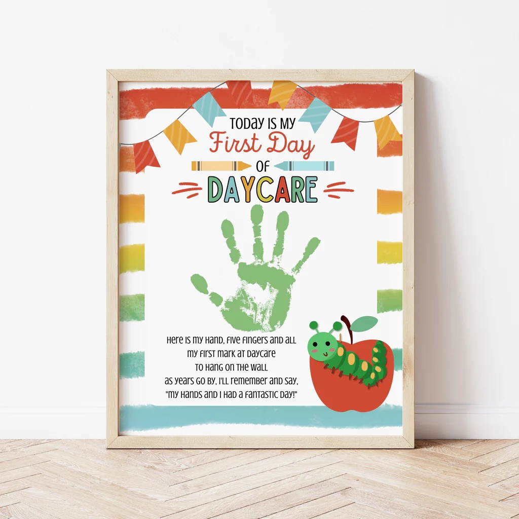 First Day Of Preschool Crafts First Day Of School Handprint Poem Ollie Hank