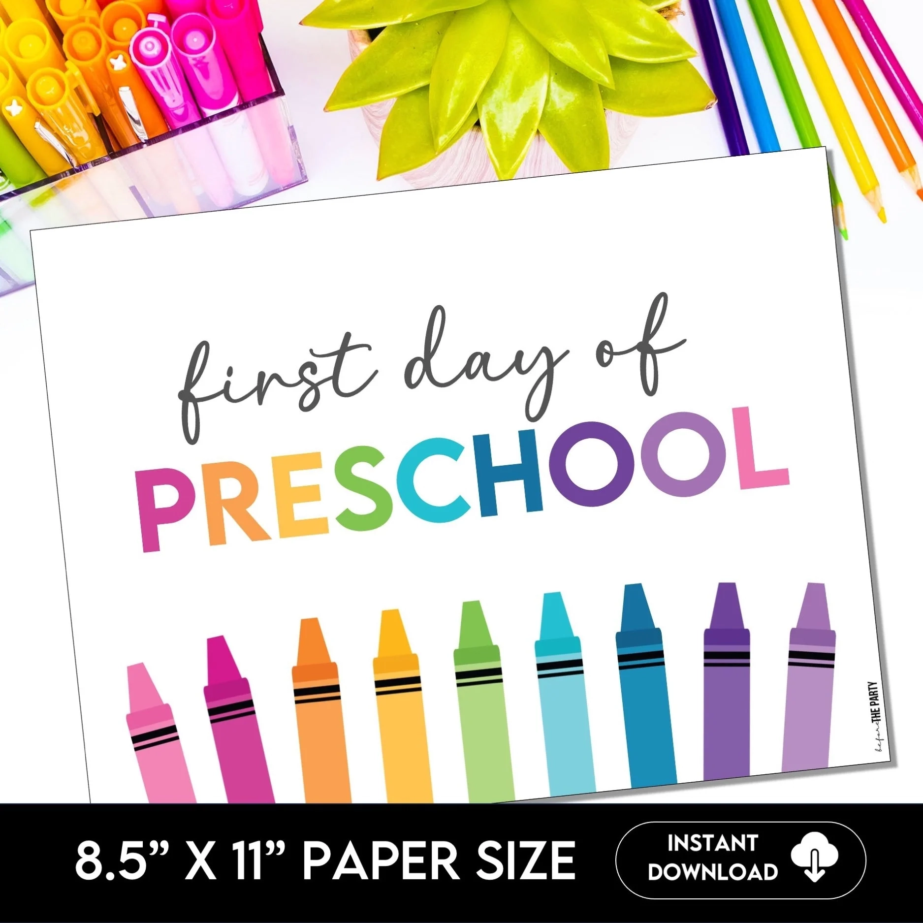 First Day Of Preschool Sign Back To School Prop