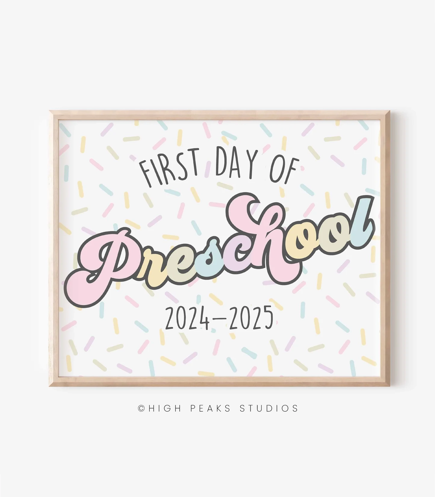 First Day Of Preschool Sign Printable High Peaks Studios LLC First Day Of Preschool Sign Printable High Peaks Studios LLC