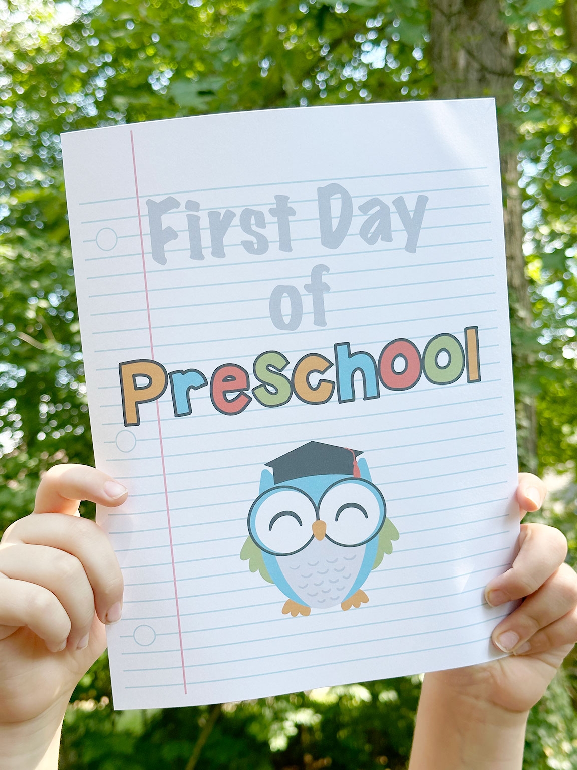 First Day Of Preschool Sign Printable Mary Martha Mama