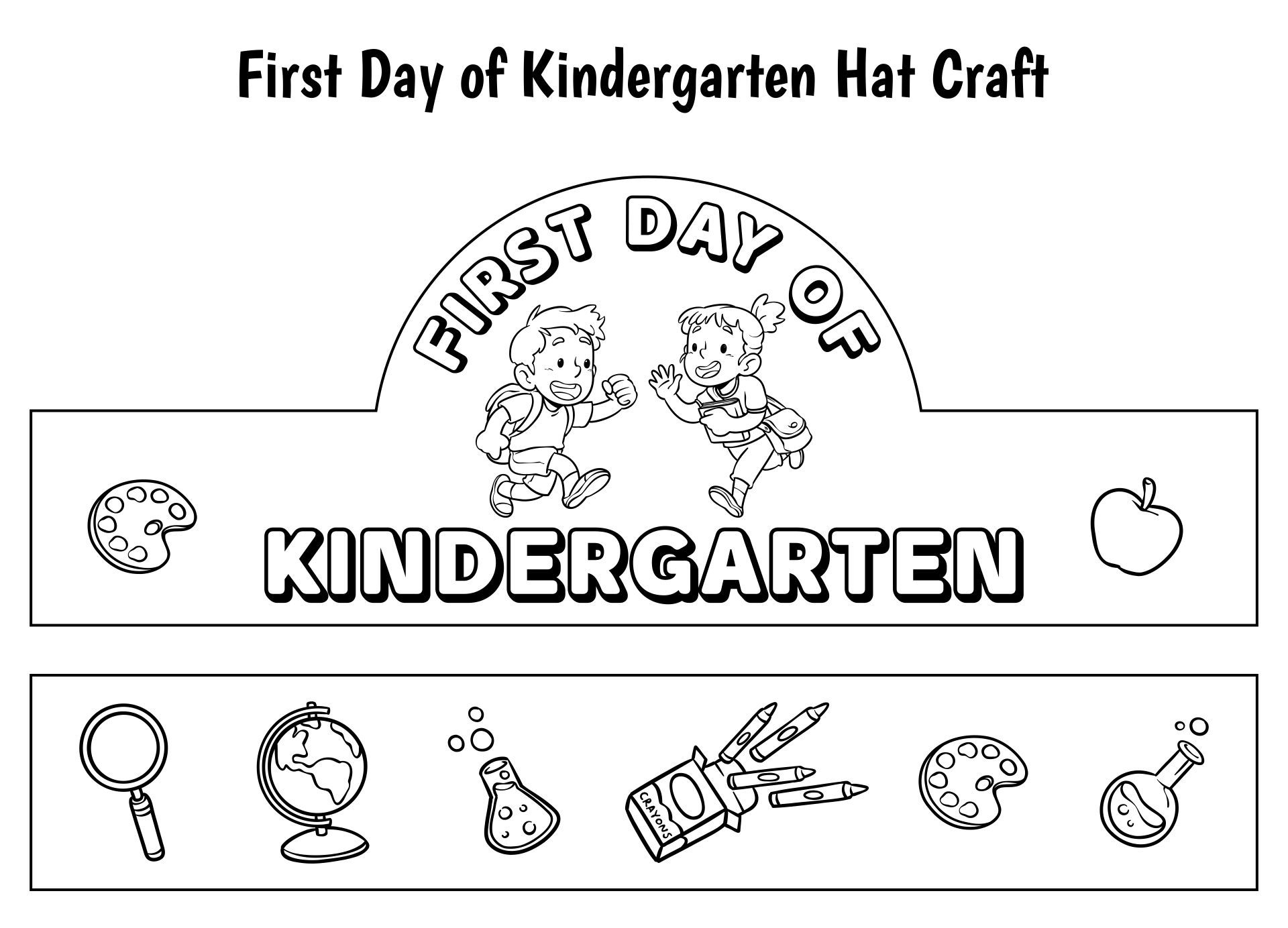 First Day Of School Hat Printable First Day Of School Hat Printable