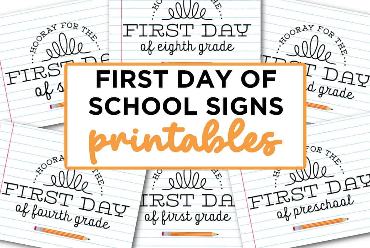 First Day Of School Signs Free Printables For The Perfect Photos