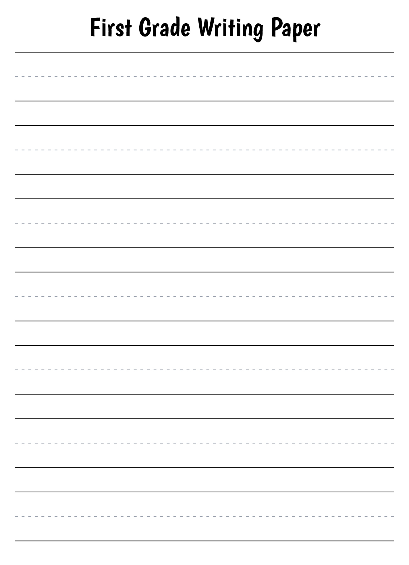 First Grade Lined Paper Free Google Docs Template Gdoc io First Grade Lined Paper Free Google Docs Template Gdoc io