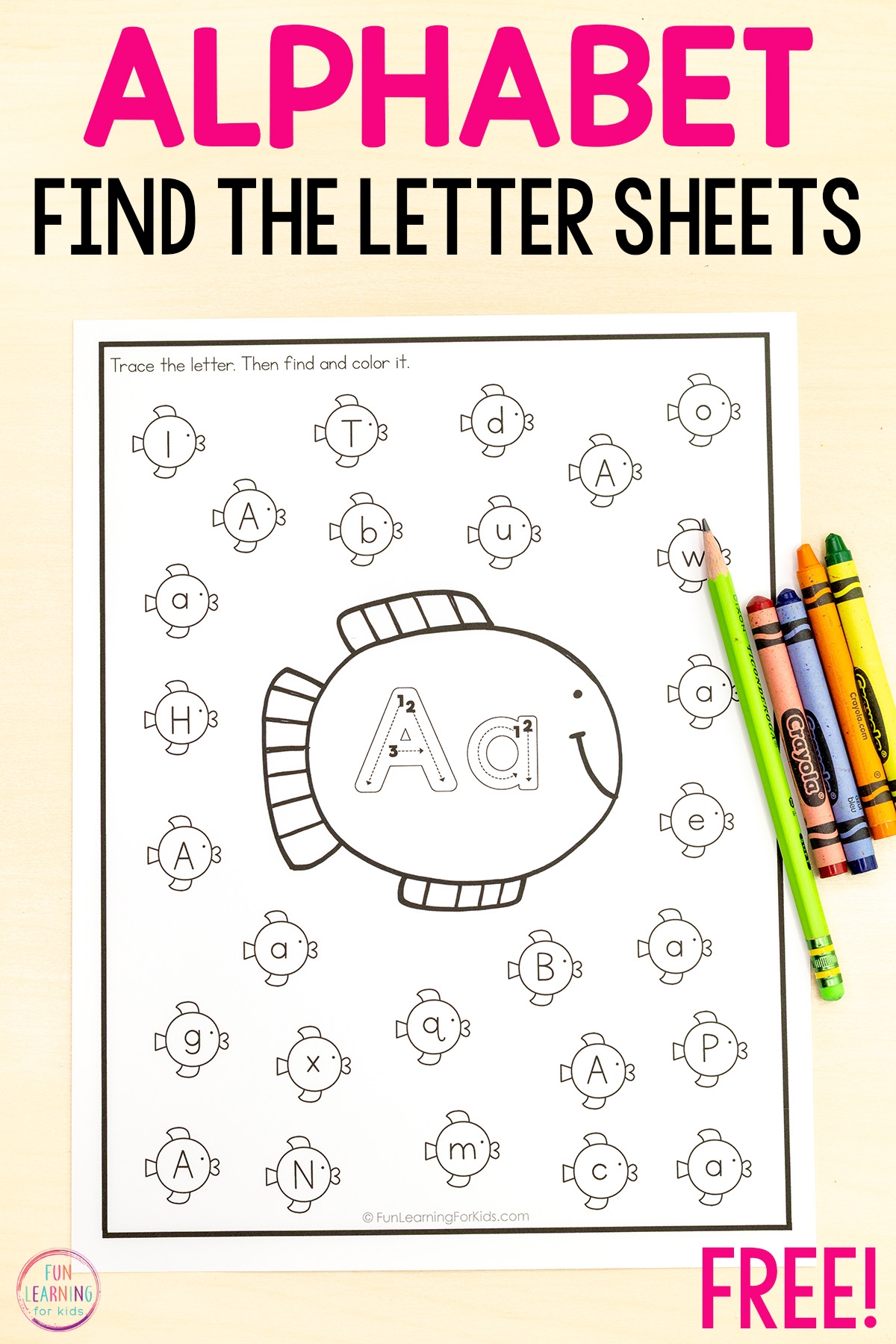 Fish Find And Color The Letters Fun Learning For Kids Fish Find And Color The Letters Fun Learning For Kids
