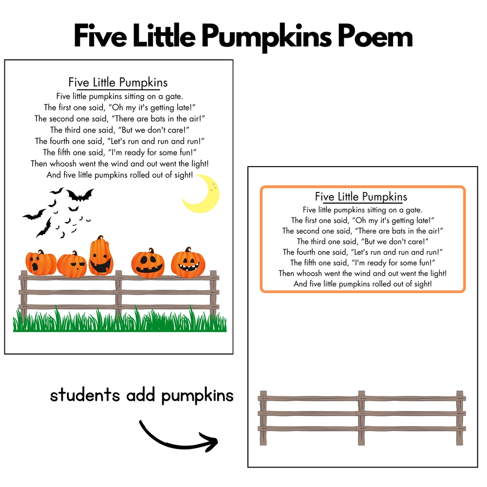 Five Little Pumpkins Poem Preschool Vibes