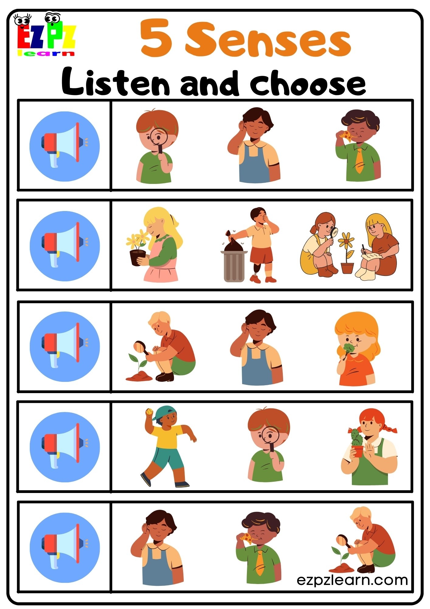 Five Senses Ezpzlearn Five Senses Ezpzlearn