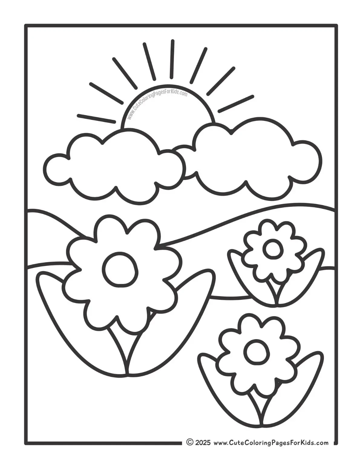 Flower Coloring Pages Free Printable PDFs Cute Coloring Pages For Kids Flower Coloring Pages Free Printable PDFs Cute Coloring Pages For Kids