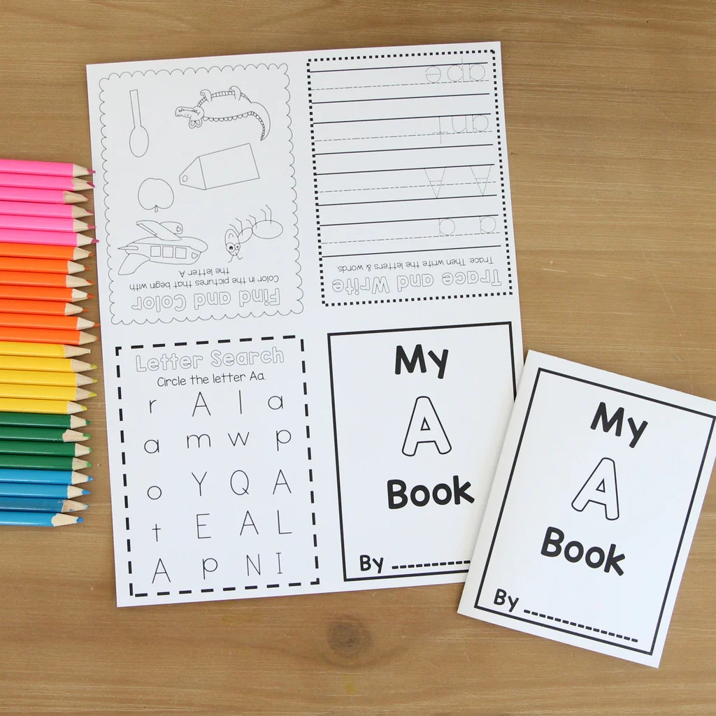 Foldable Alphabet Number Books Digital Download Munchkin Lane LLC
