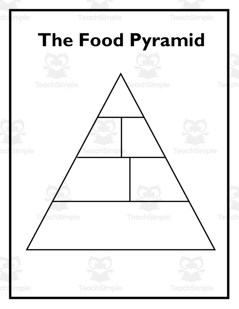 Food Pyramid Worksheet Printable PDF Answer Key 