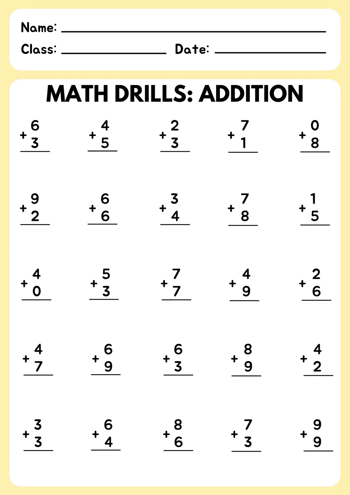 Free 1st Grade Math Worksheet Templates To Customize Canva Free 1st Grade Math Worksheet Templates To Customize Canva