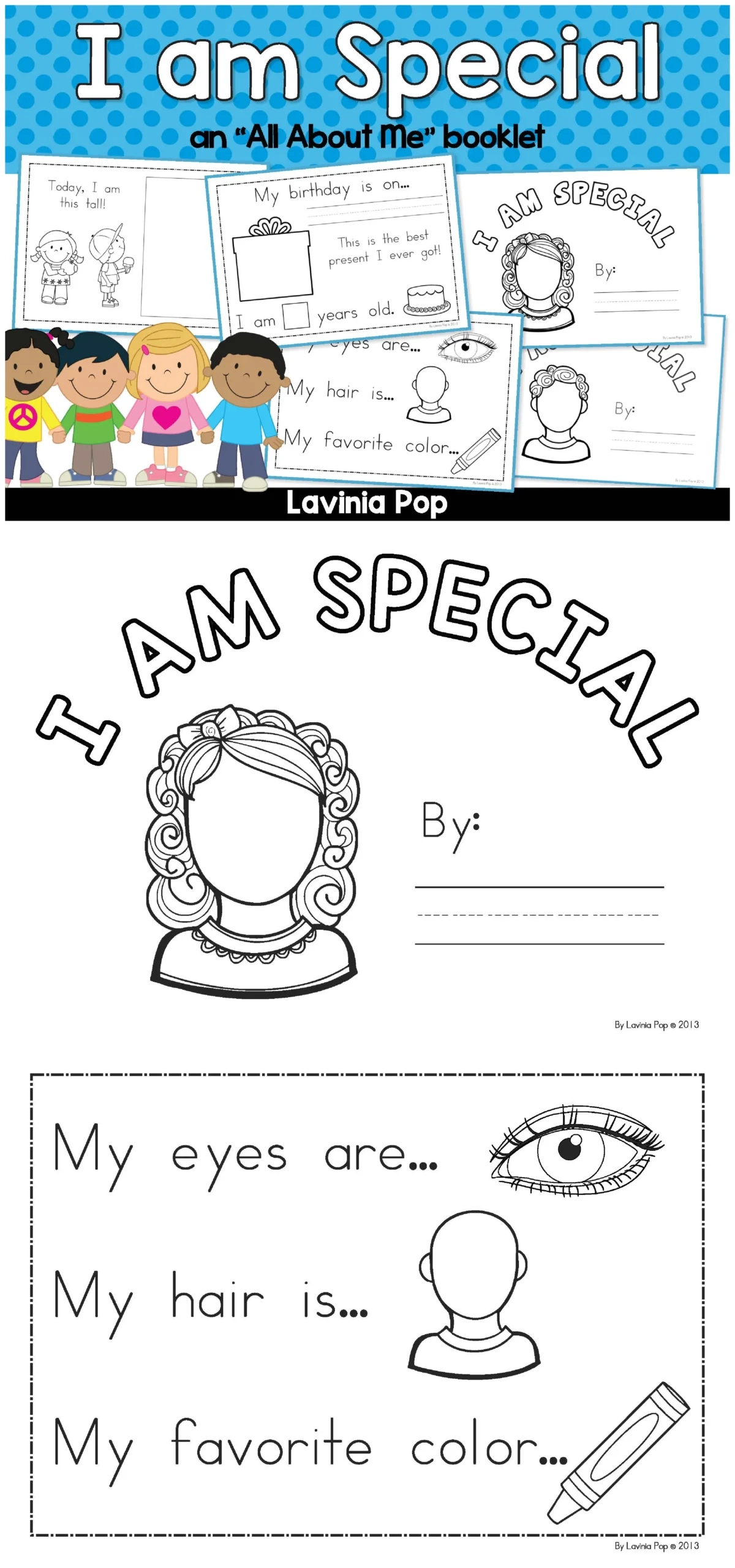 FREE All About Me Booklet For Preschool And Kindergarten In My World