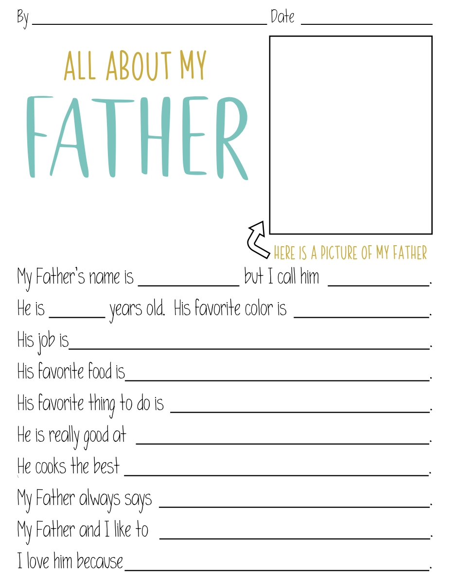 FREE All About My Dad Printable Questionnaire Perfect For Father s Day FREE All About My Dad Printable Questionnaire Perfect For Father s Day