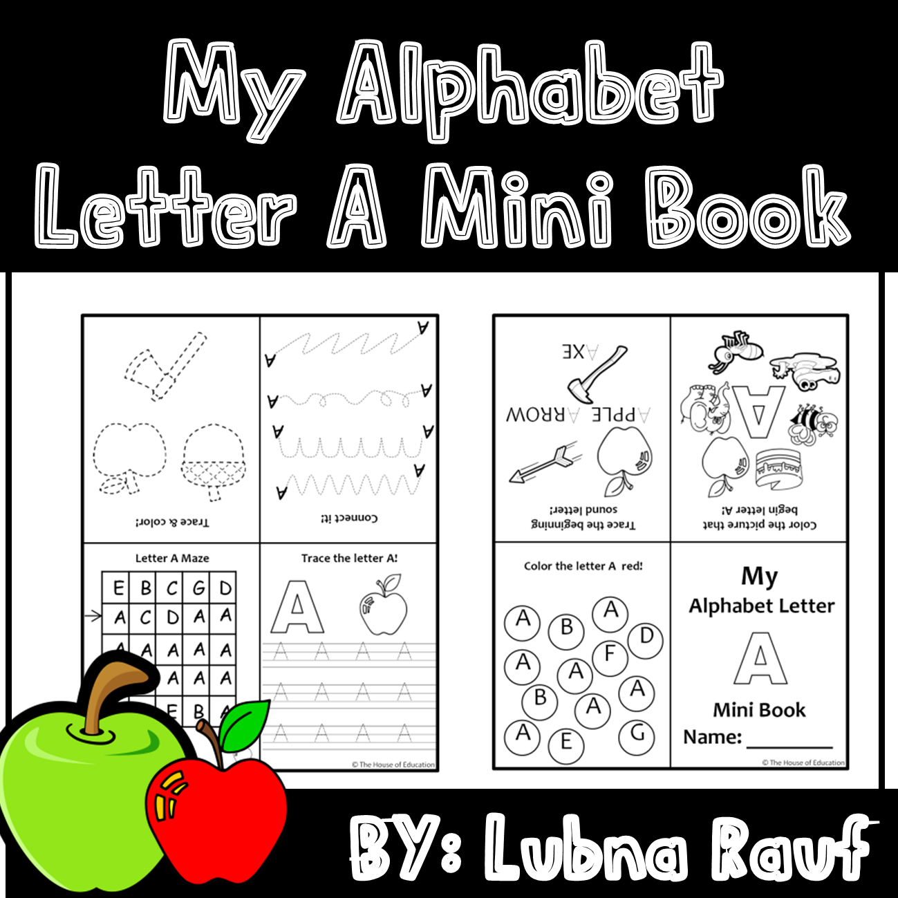 Free Alphabet Uppercase Letter A Mini Book Foldable Mini Book Free Sample Made By Teachers