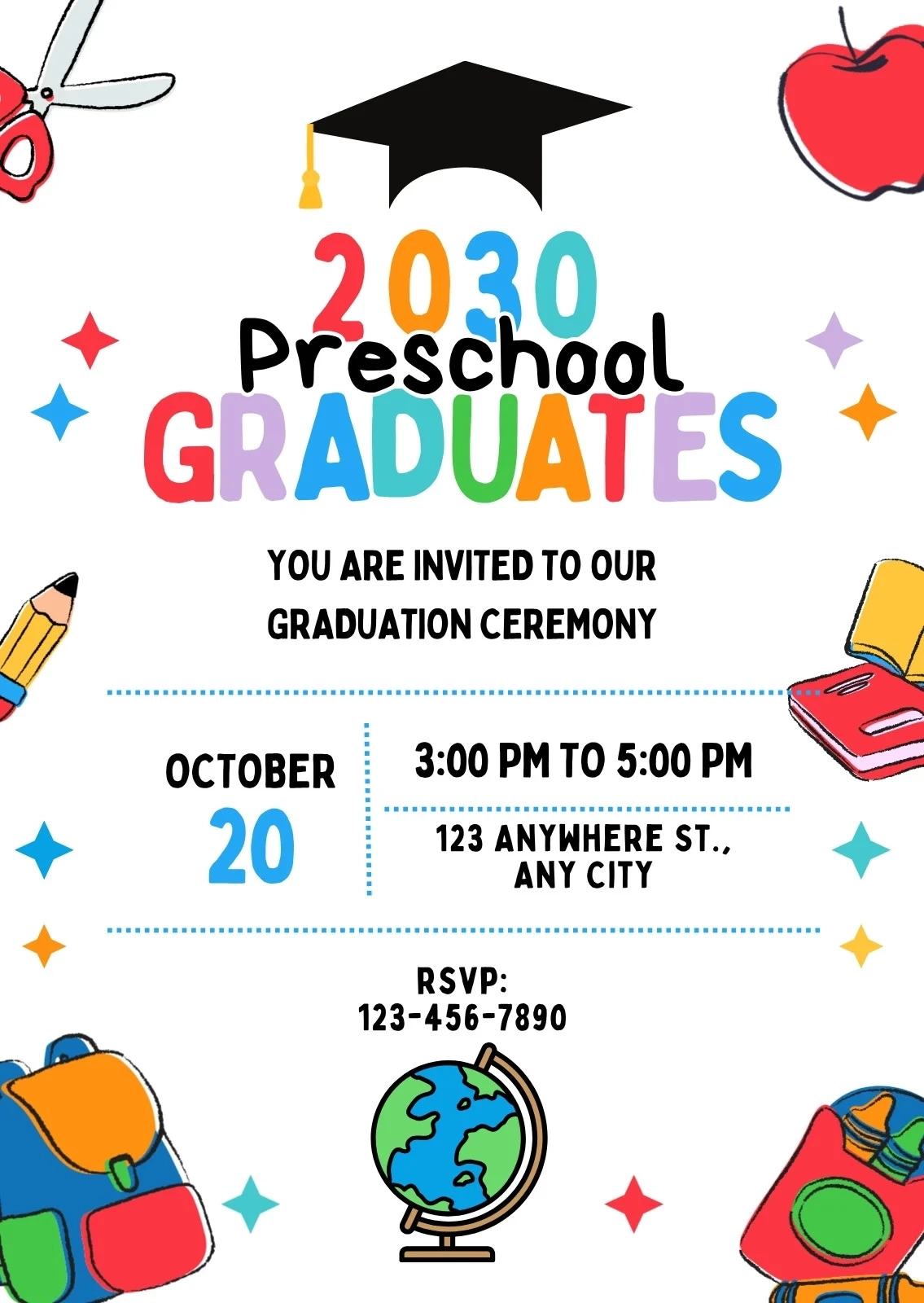 Free And Customizable Preschool Graduation Templates