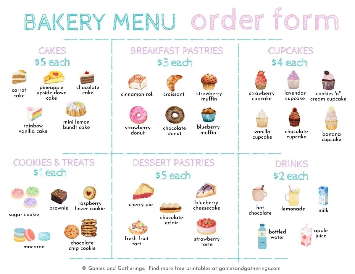 Free Bakery Dramatic Play Printables For Kids Craft Share Play