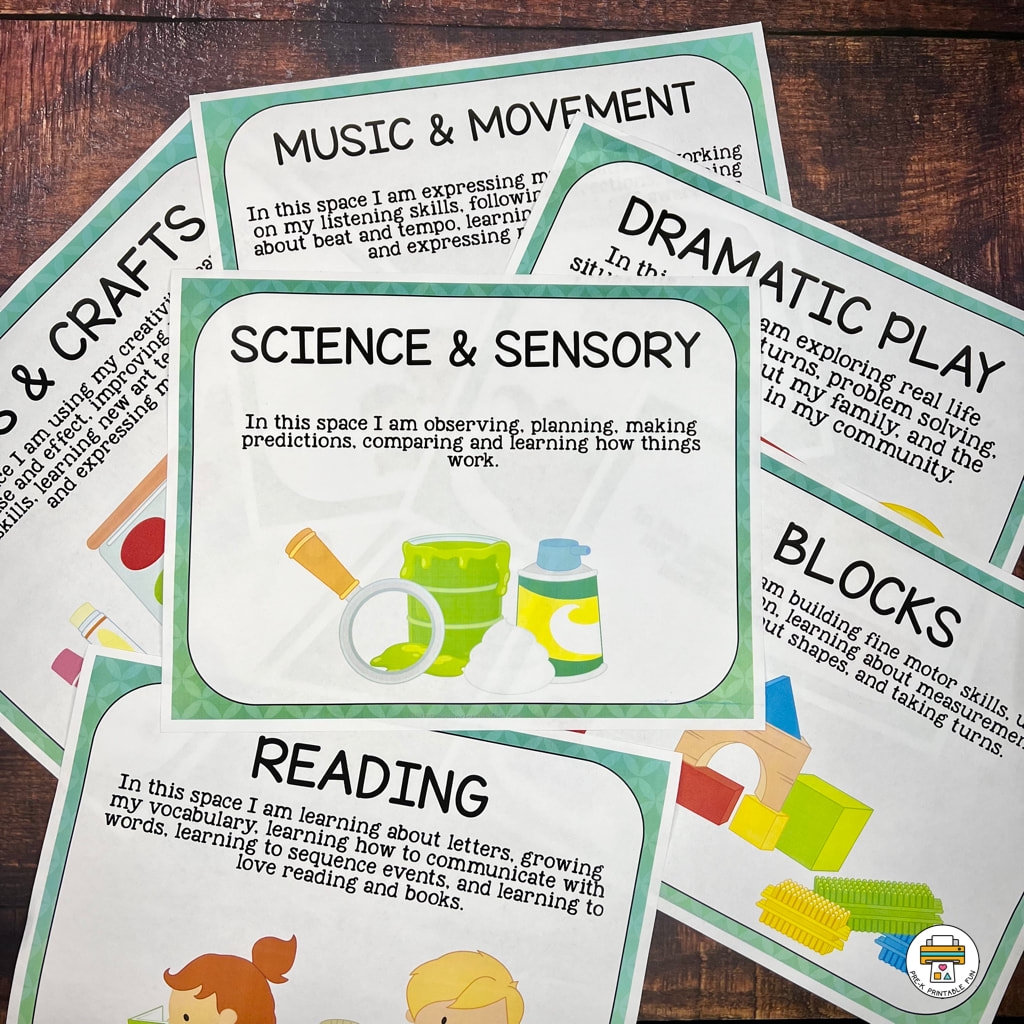 Free Center Signs For Preschool Pre K Printable Fun