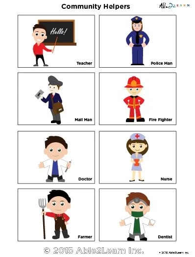 Free Community Helper Flashcards Free ABA Resources Free Community Helper Flashcards Free ABA Resources