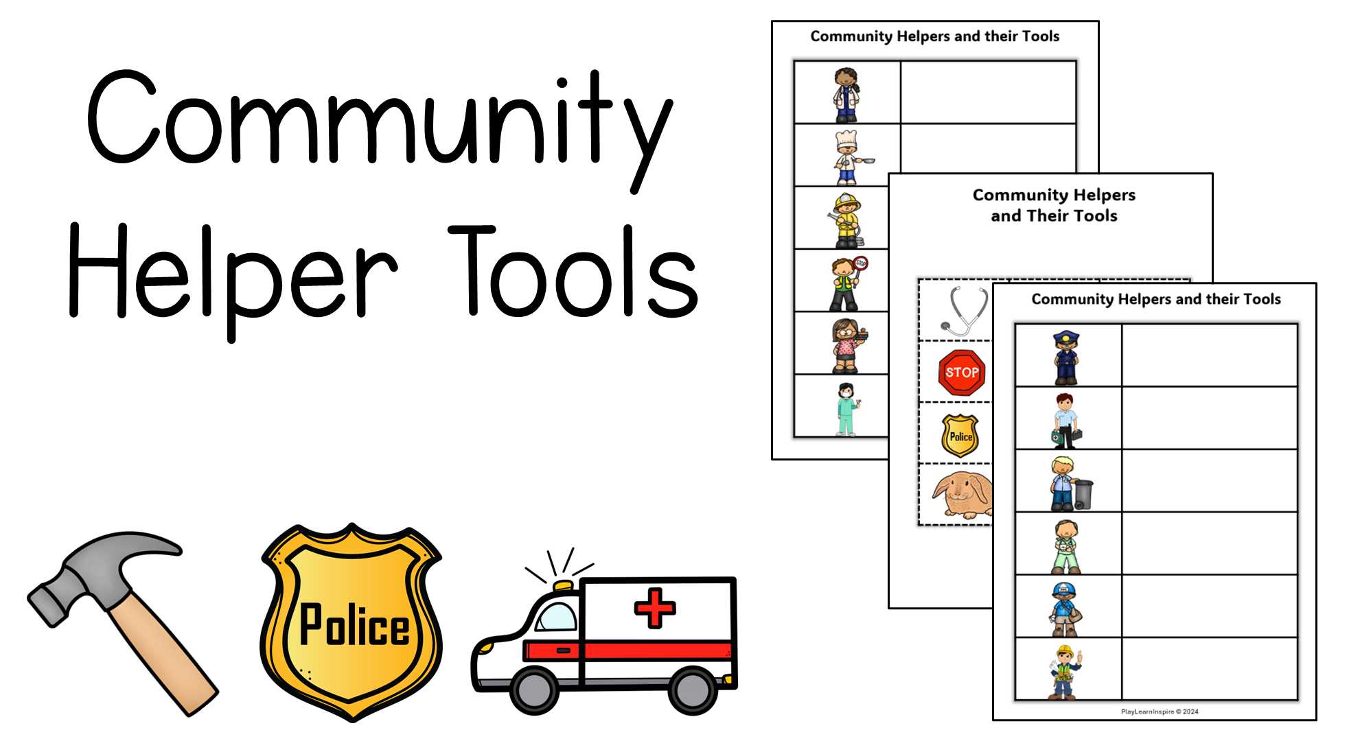 Free Community Helpers Worksheet Free Community Helpers Worksheet