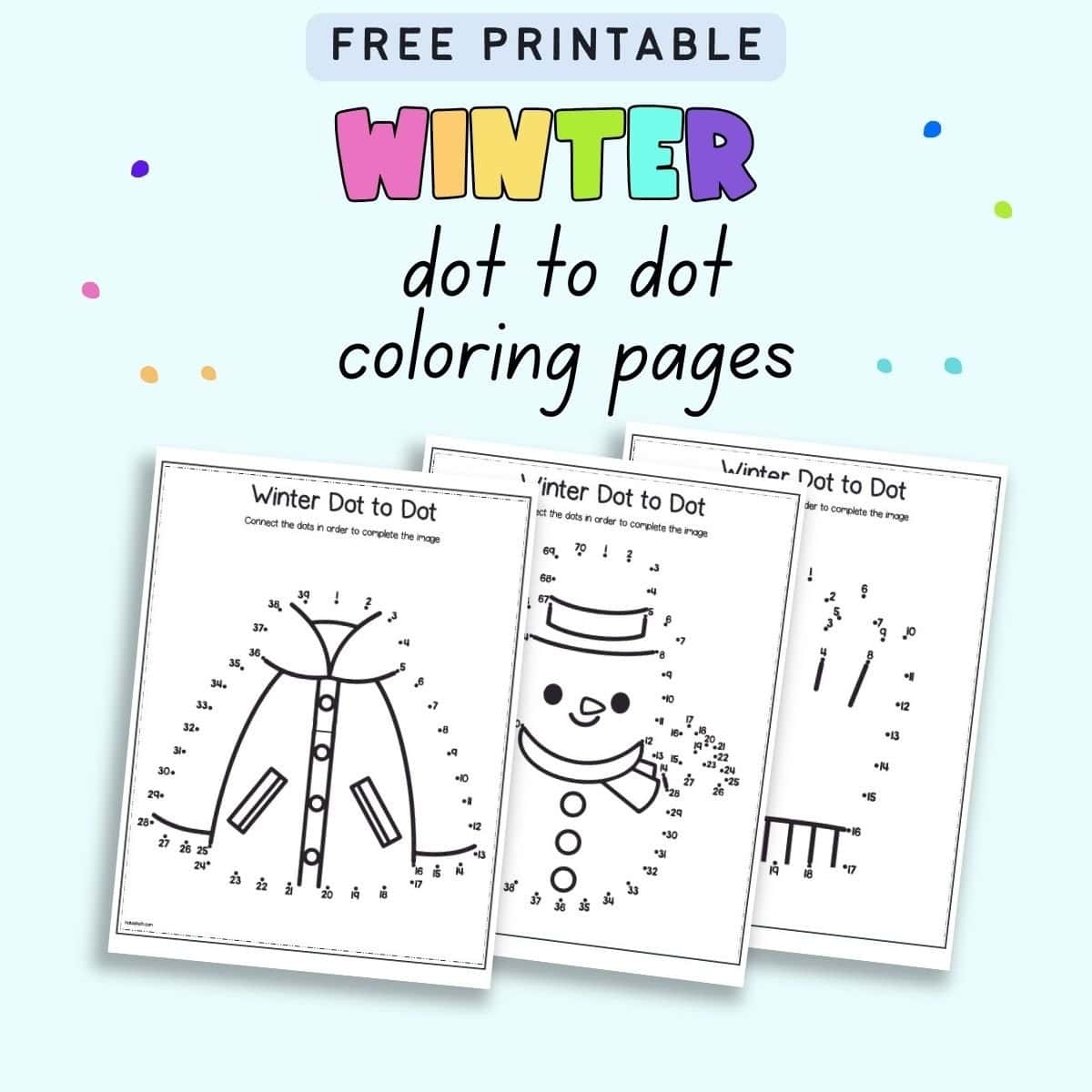 Free Connect The Dots Winter Printables The Artisan Life