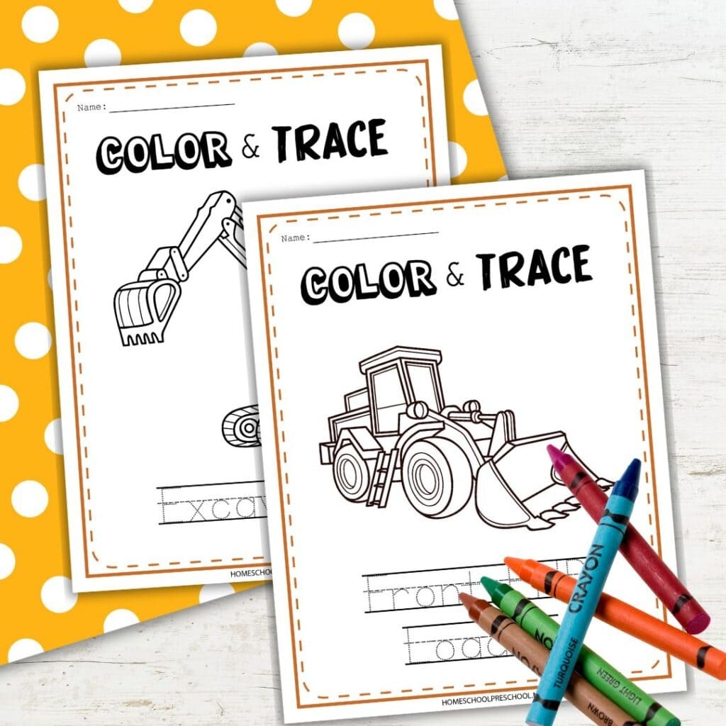 Free Construction Theme Preschool Printables For Kids Free Construction Theme Preschool Printables For Kids