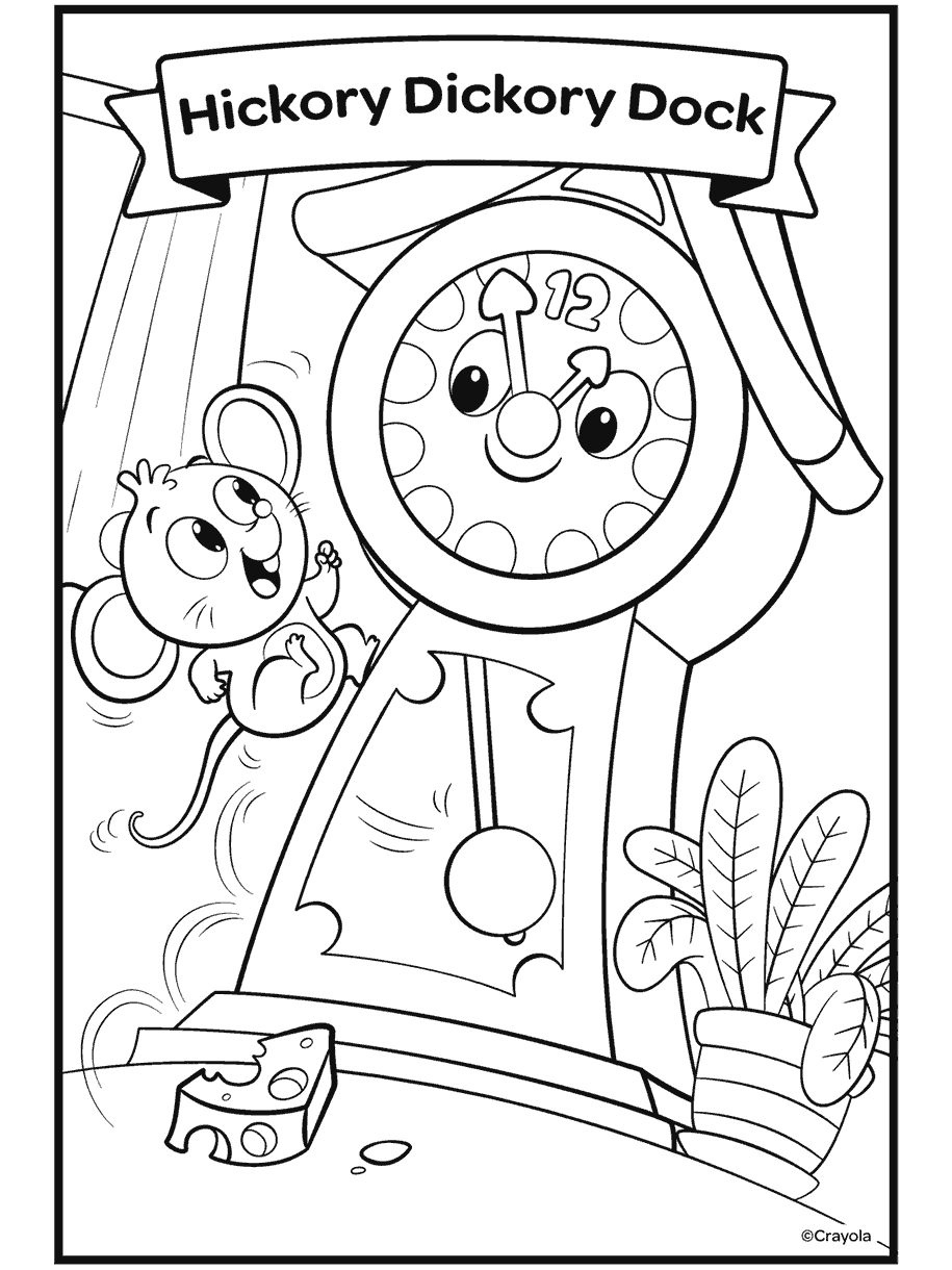 Free Crayola Nursery Rhyme Coloring Pages For Kids