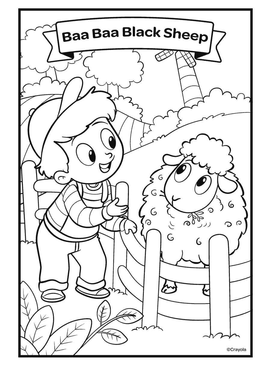 Free Crayola Nursery Rhyme Coloring Pages For Kids Free Crayola Nursery Rhyme Coloring Pages For Kids