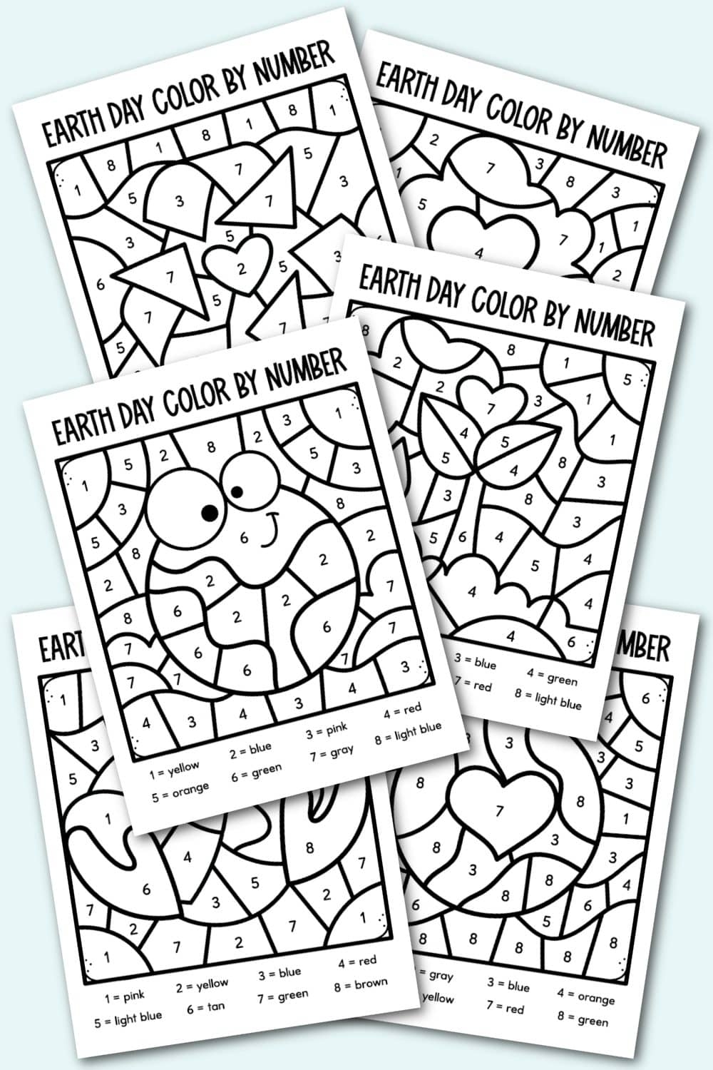 Free Earth Day Color By Number Printables Kara Creates Free Earth Day Color By Number Printables Kara Creates