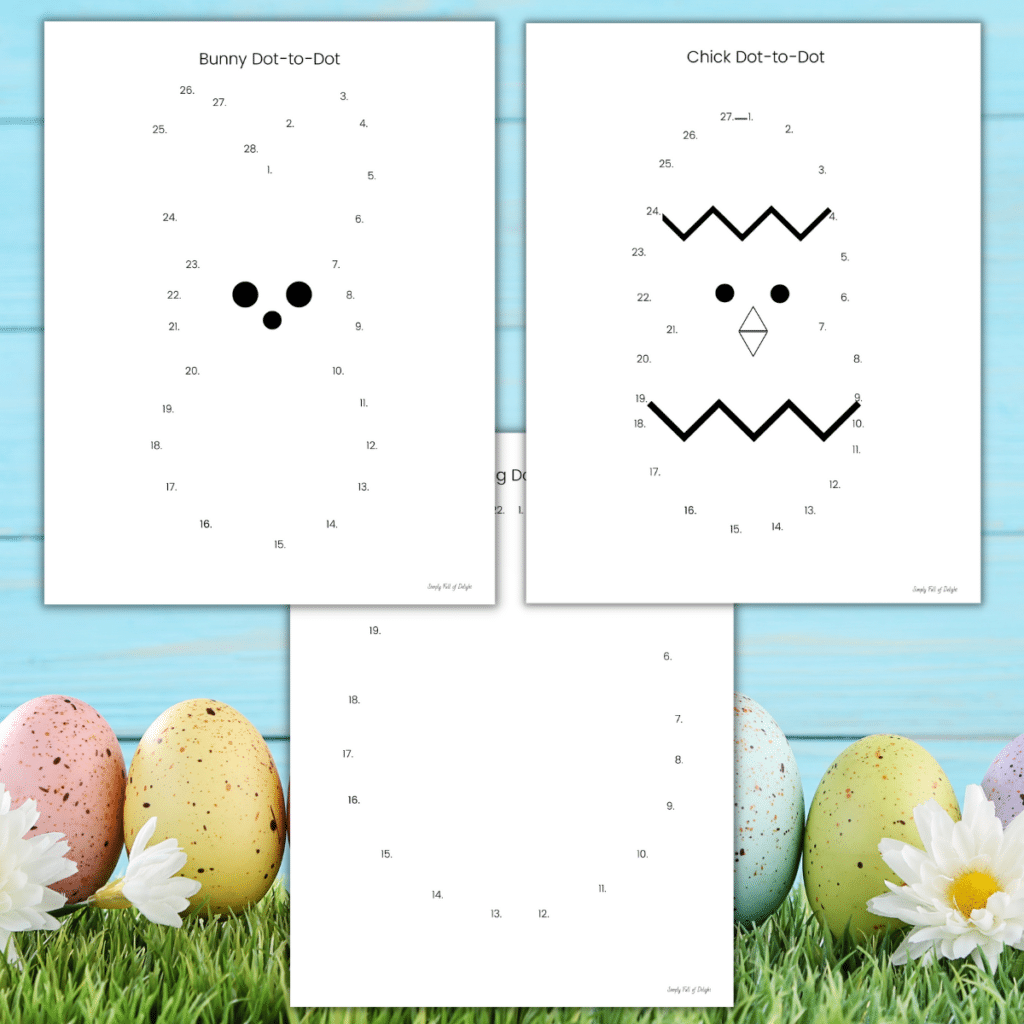 Free Easter Dot To Dot Printables For Kids Simply Full Of Delight