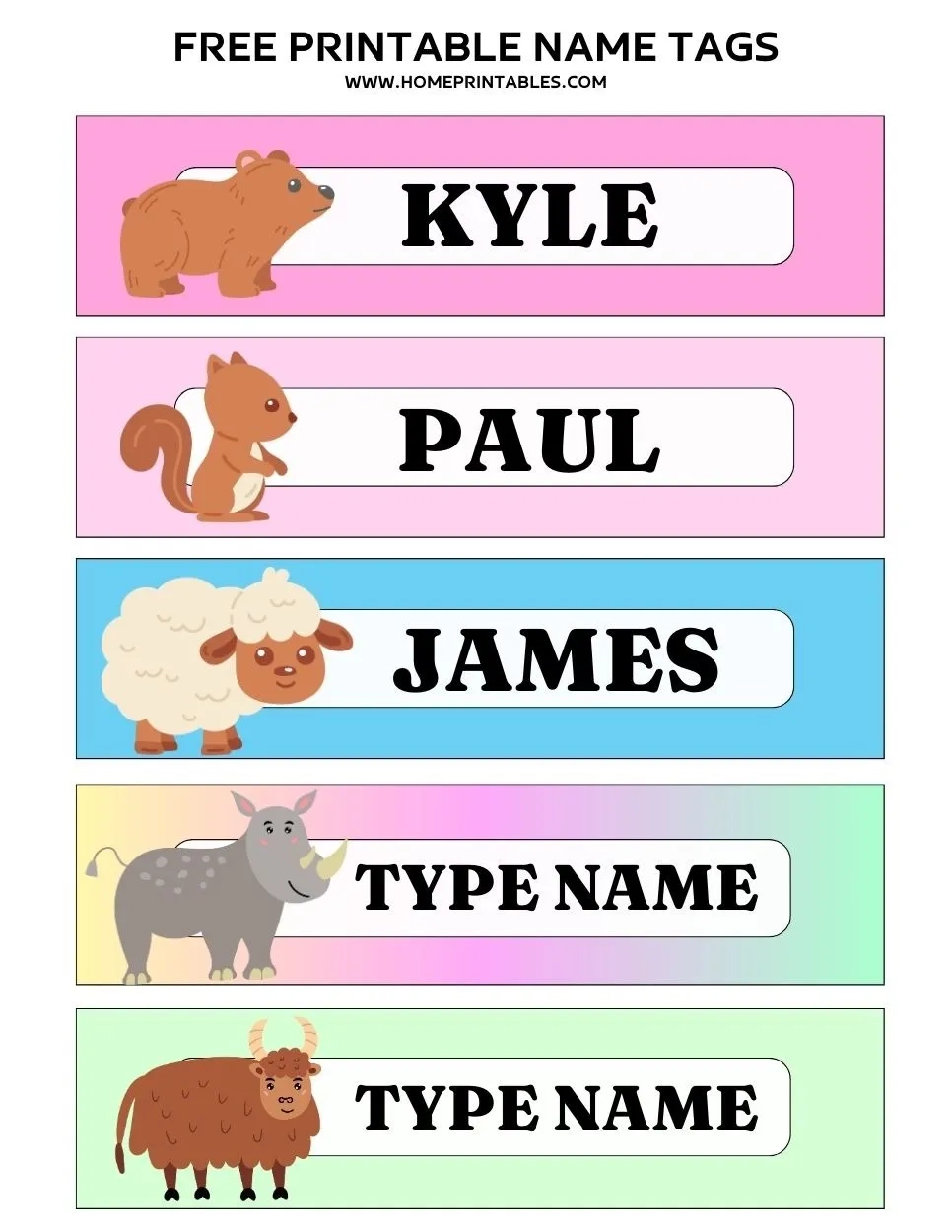 Free Editable Name Tags Printable 100 Name Label Templates