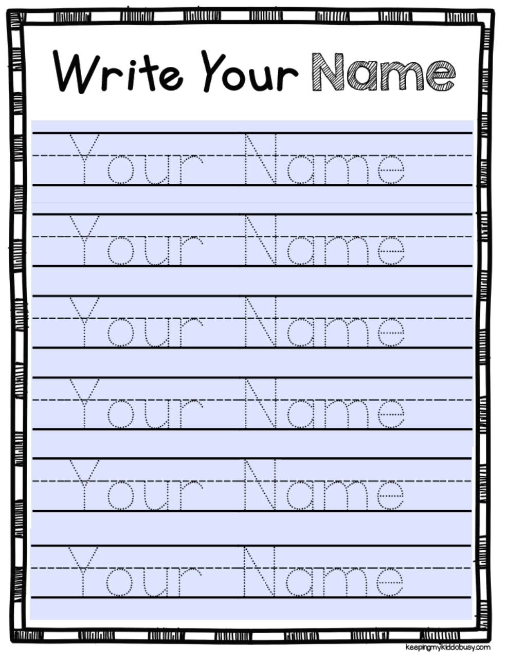 Free Editable Name Tracing Worksheet 5 Day Made By Teachers Worksheets Library