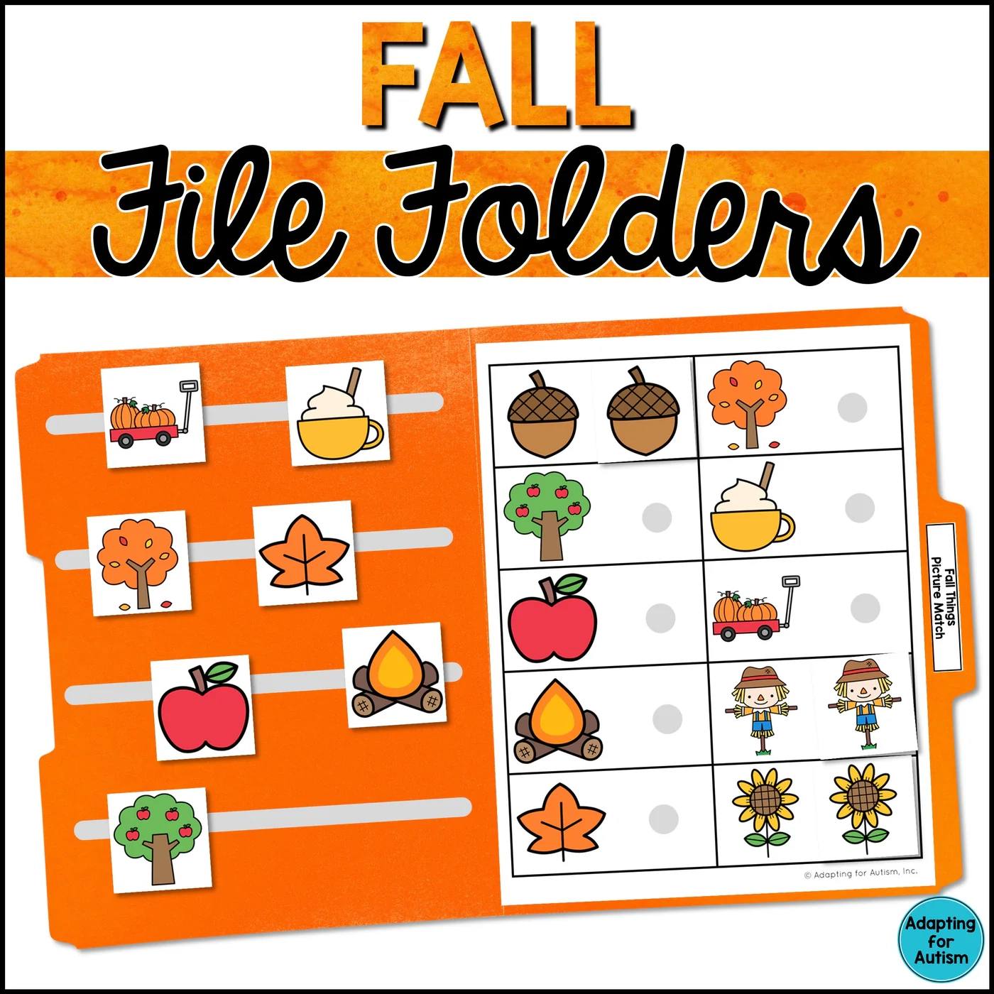 FREE Fall File Folder Games And Activities Autism Work Tasks