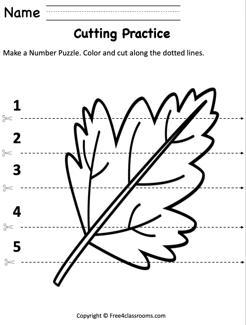 Free Fall Worksheet For Preschool And Kinder Fine Motor Skills Printable