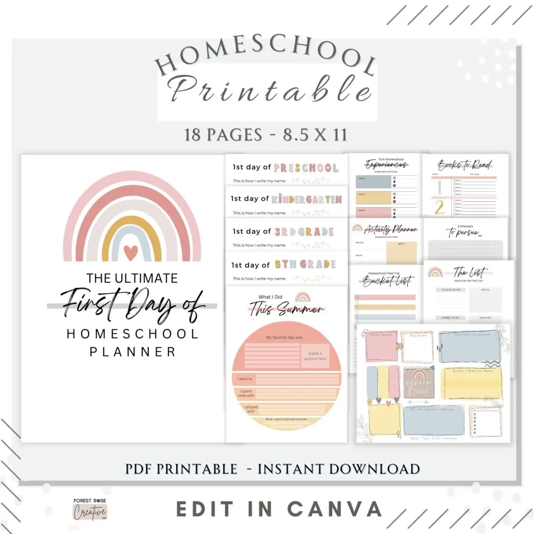 Free First Day Of Homeschool Printables Traditions And More