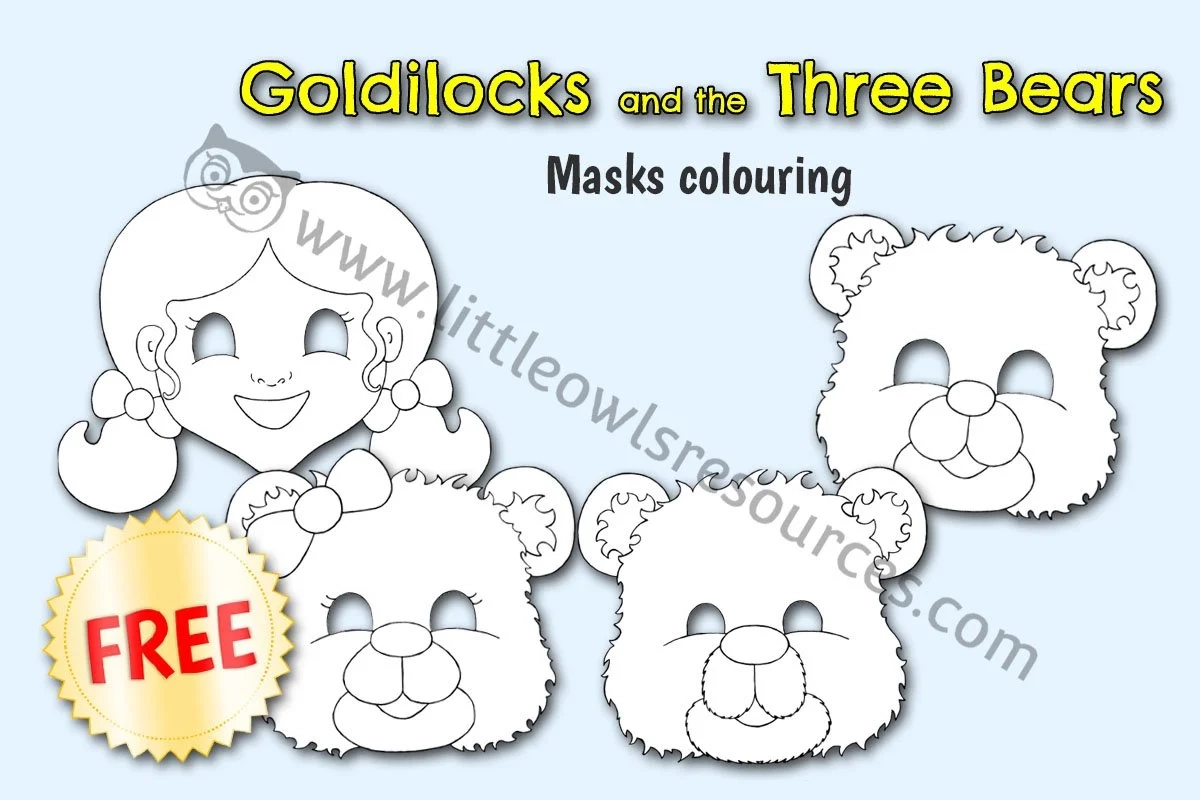 FREE Goldilocks Three Bears Art Craft Role Play Masks EYFS KS1 Little Owls Resources Free And Premium Early Years Printables