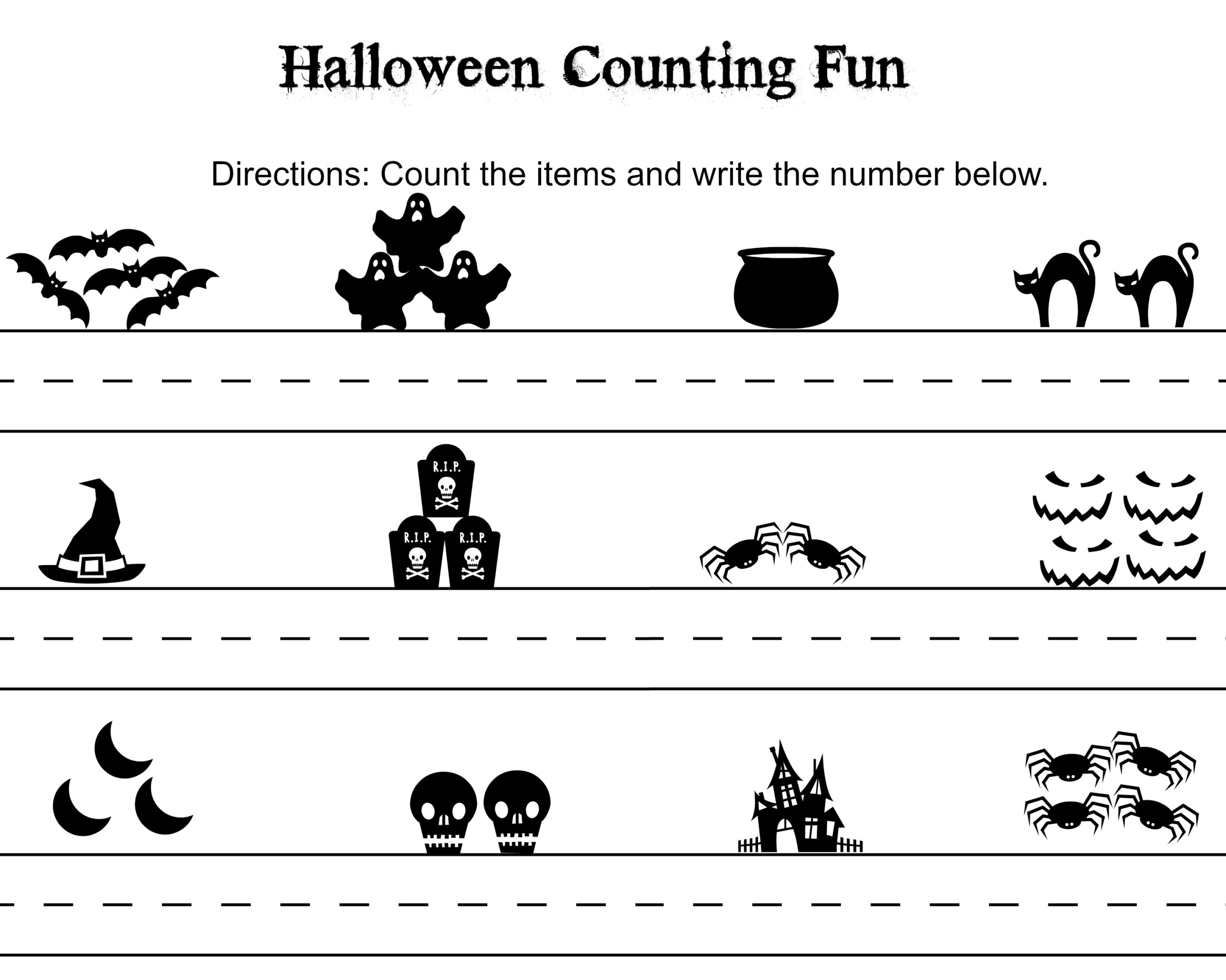 FREE Halloween Word Search Counting Printables FREE Halloween Word Search Counting Printables