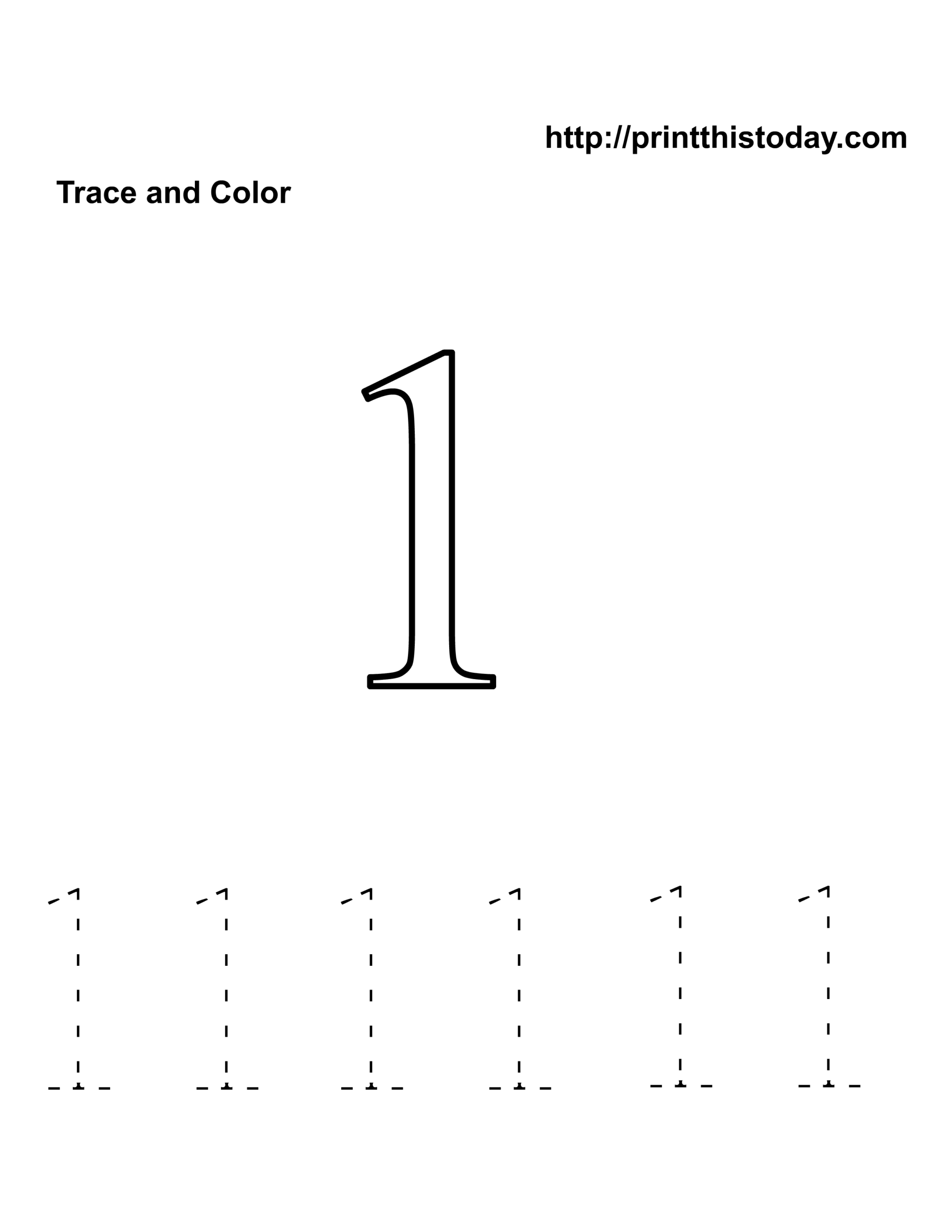 Free Kindergarten Math Worksheets Number One 1 Free Kindergarten Math Worksheets Number One 1