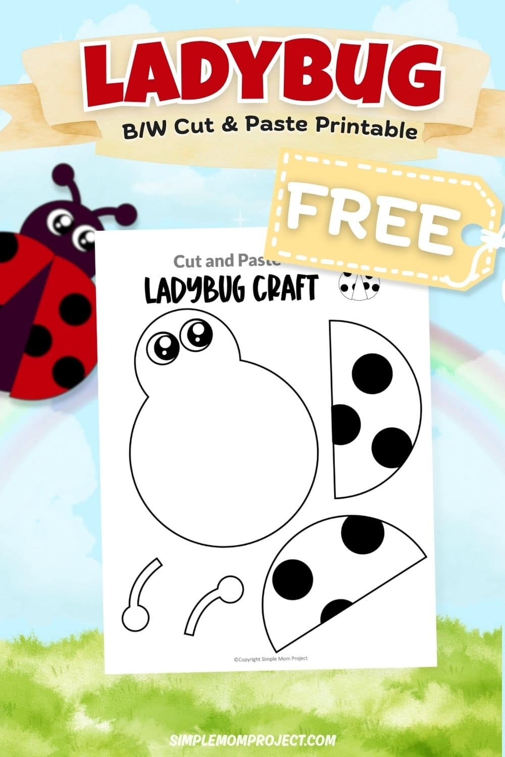 Free Ladybug Craft Template For Kids Fun Spring Printable Activity Simple Mom Project Free Ladybug Craft Template For Kids Fun Spring Printable Activity Simple Mom Project