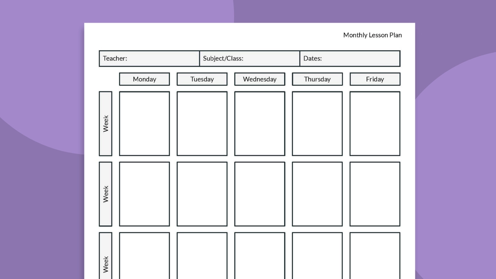 Free Lesson Plan Template Bundle Daily Weekly And Monthly Free Lesson Plan Template Bundle Daily Weekly And Monthly