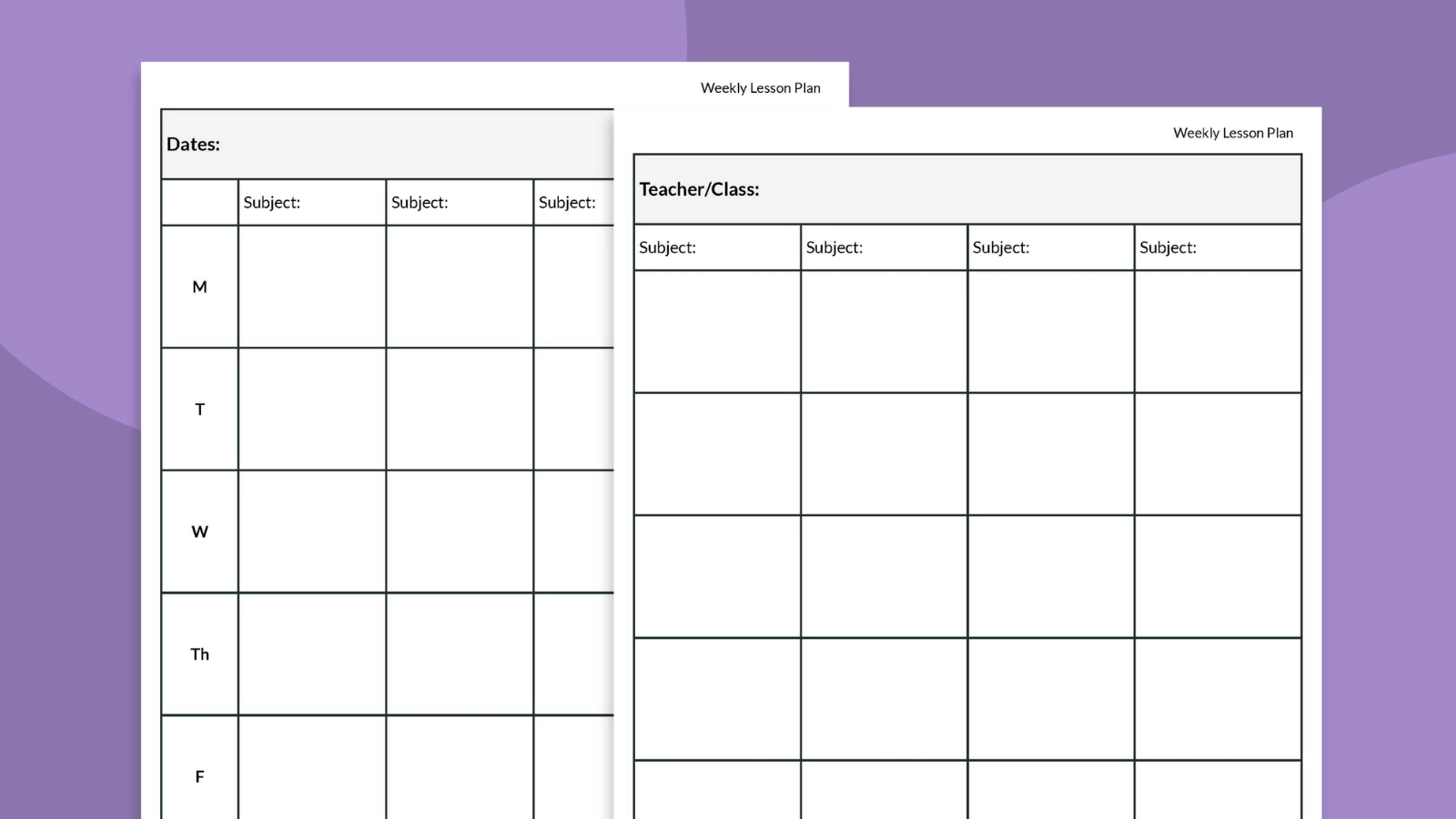Free Lesson Plan Template Bundle Daily Weekly And Monthly 