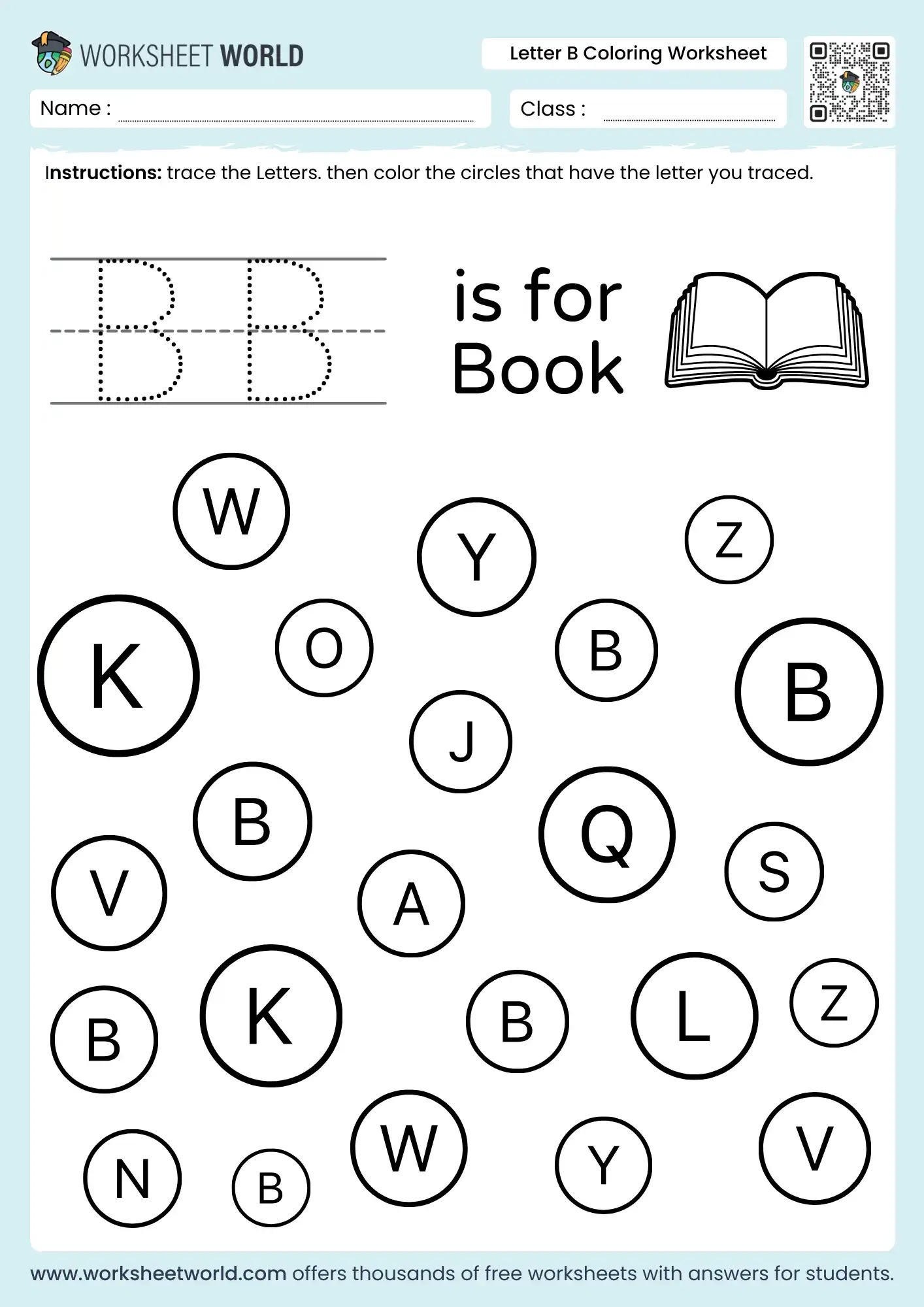 Free Letter B Coloring Worksheet For Preschool And Kindergarten Worksheet World