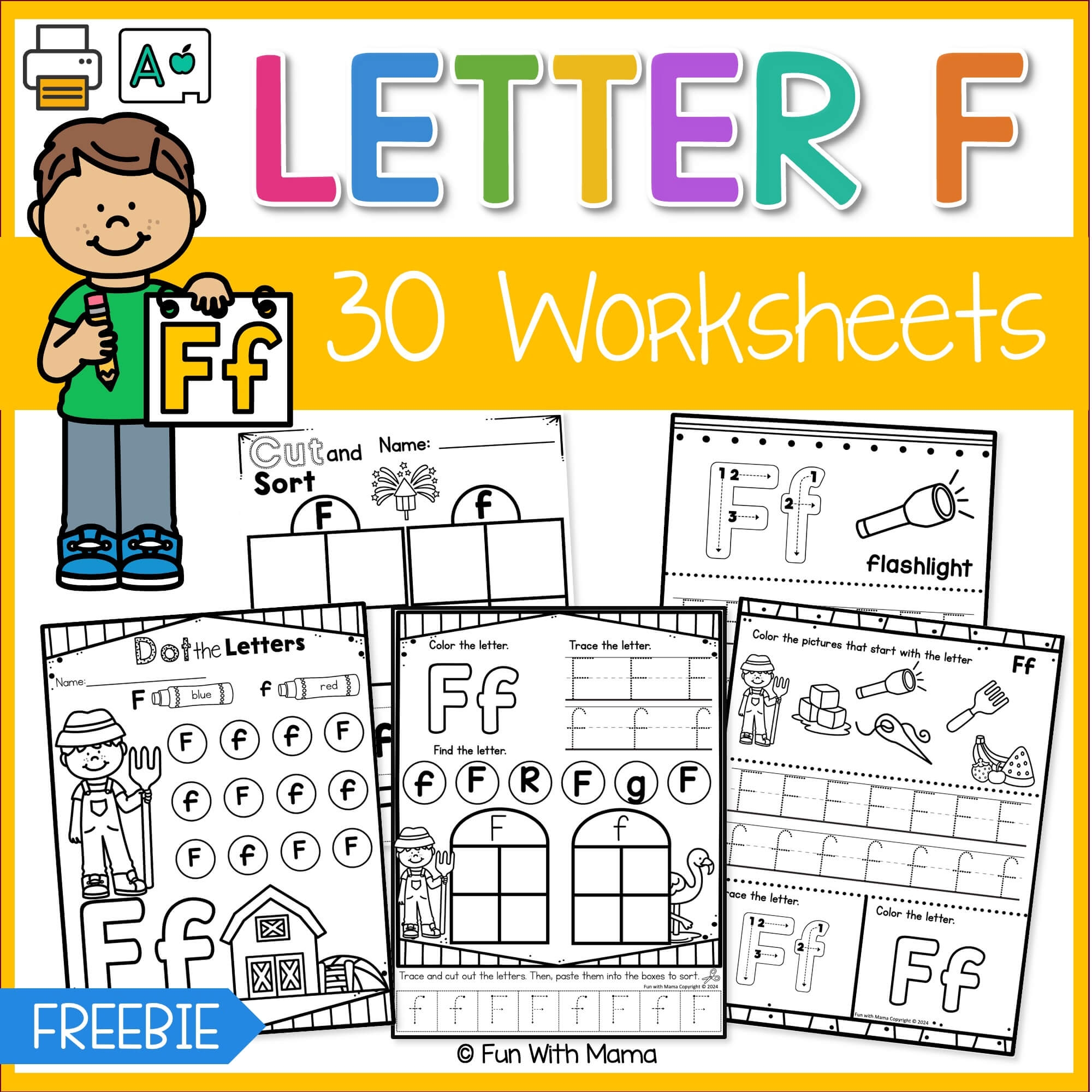 Free Letter F Worksheets Fun With Mama Free Letter F Worksheets Fun With Mama