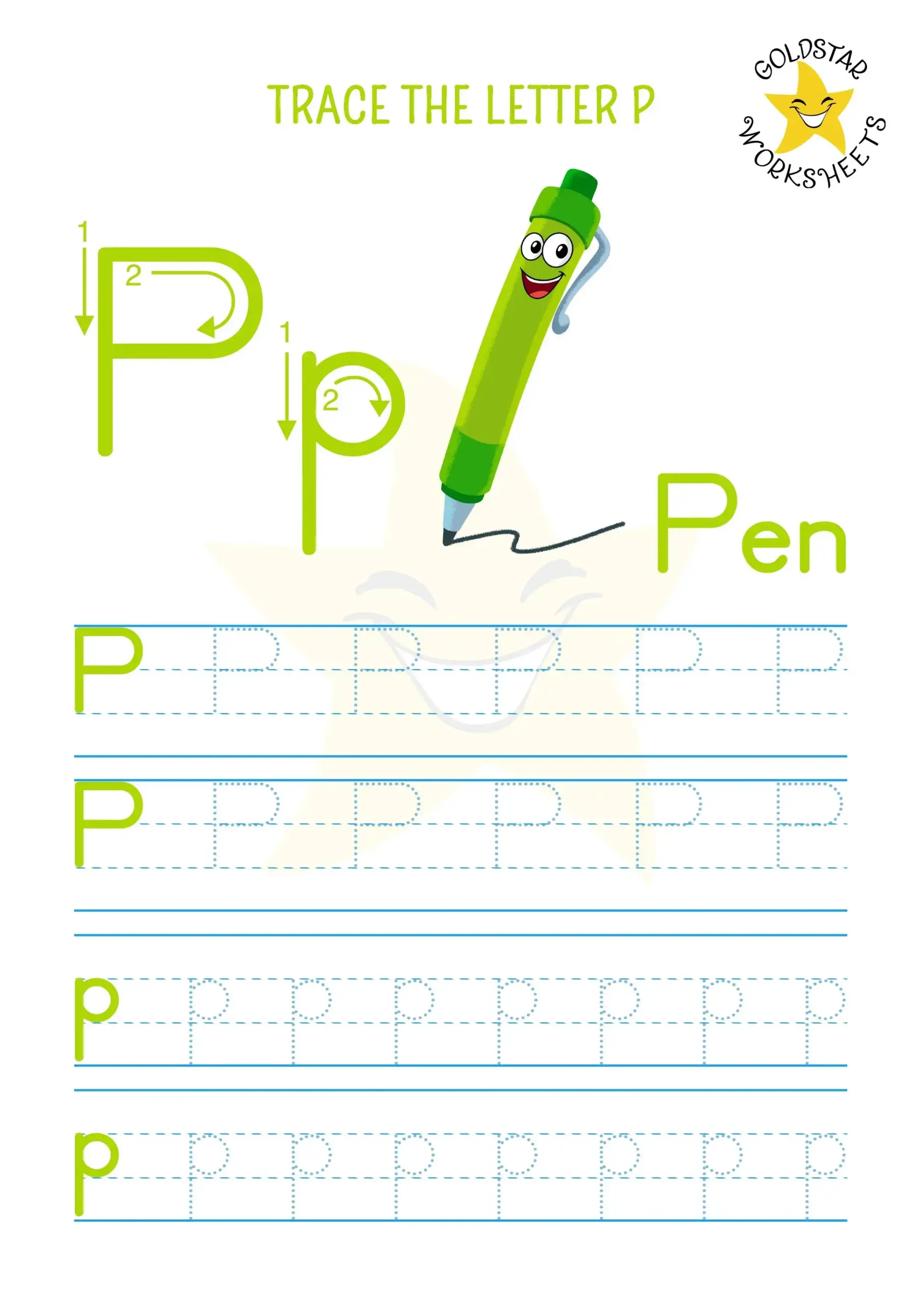 Free Letter P Tracing Worksheets Panda Pig Penguin Fun 