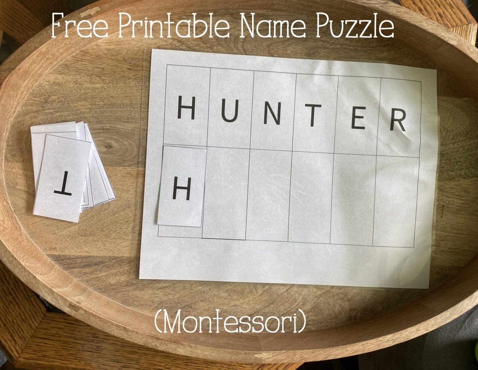 Free Name Puzzles Montessori Preschool Resource Curious And Cozy