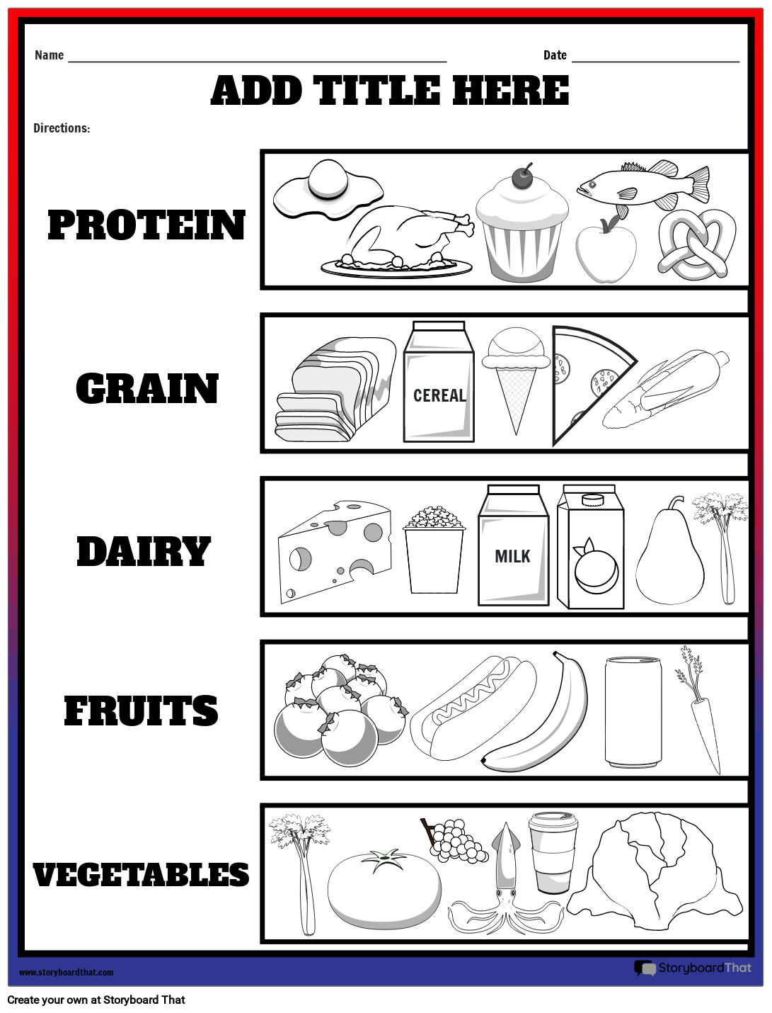 Free Nutrition Worksheets Food Groups And Healthy Eating