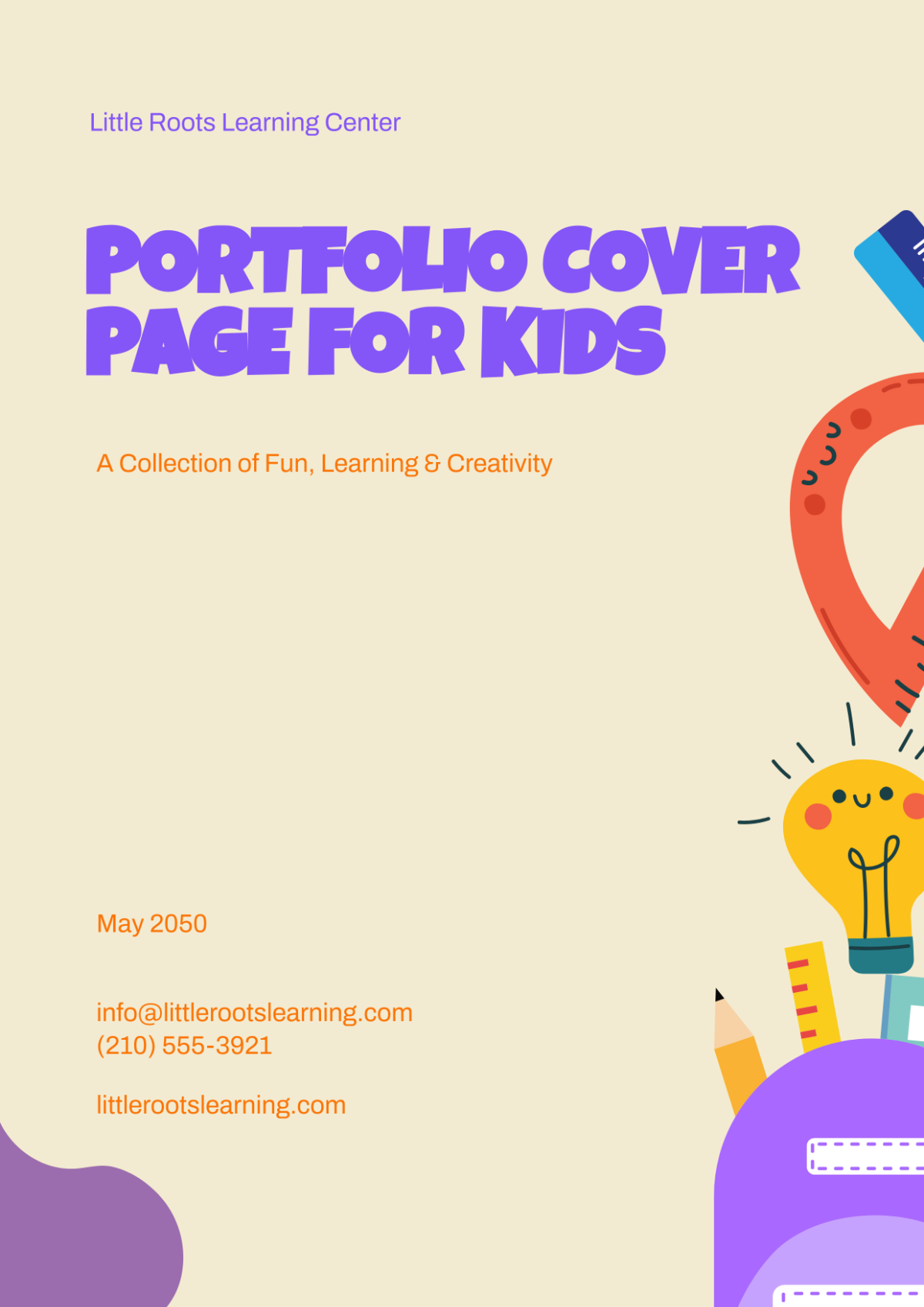 Free Portfolio Cover Page For Kids Template To Edit Online Free Portfolio Cover Page For Kids Template To Edit Online