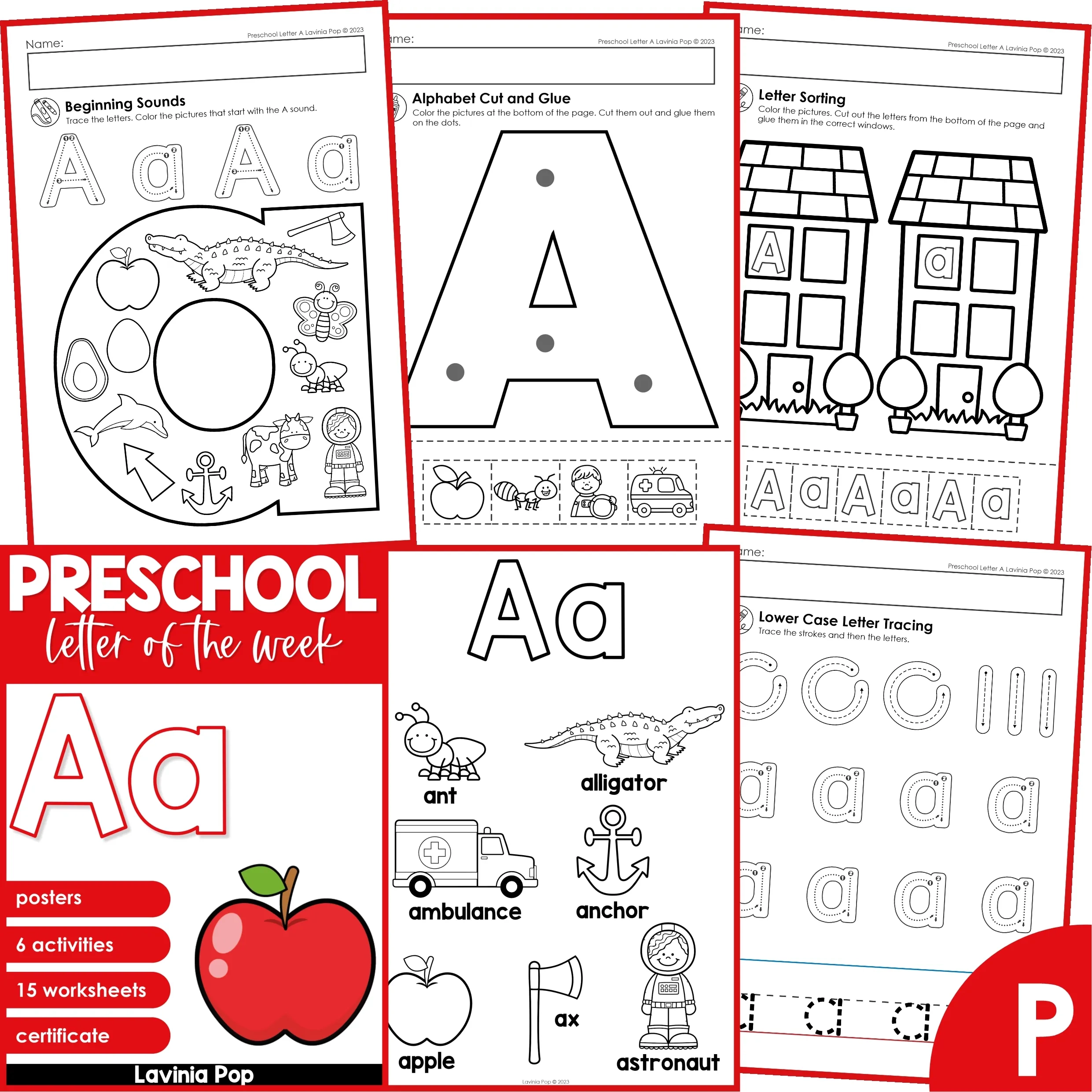 FREE Preschool Alphabet Letter Of The Week A