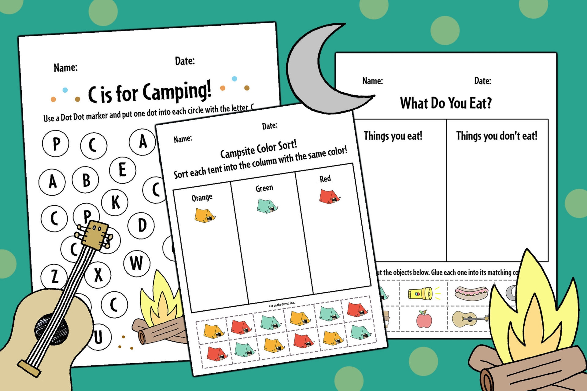 Free Preschool Camping Theme Worksheets The Hollydog Blog Free Preschool Camping Theme Worksheets The Hollydog Blog