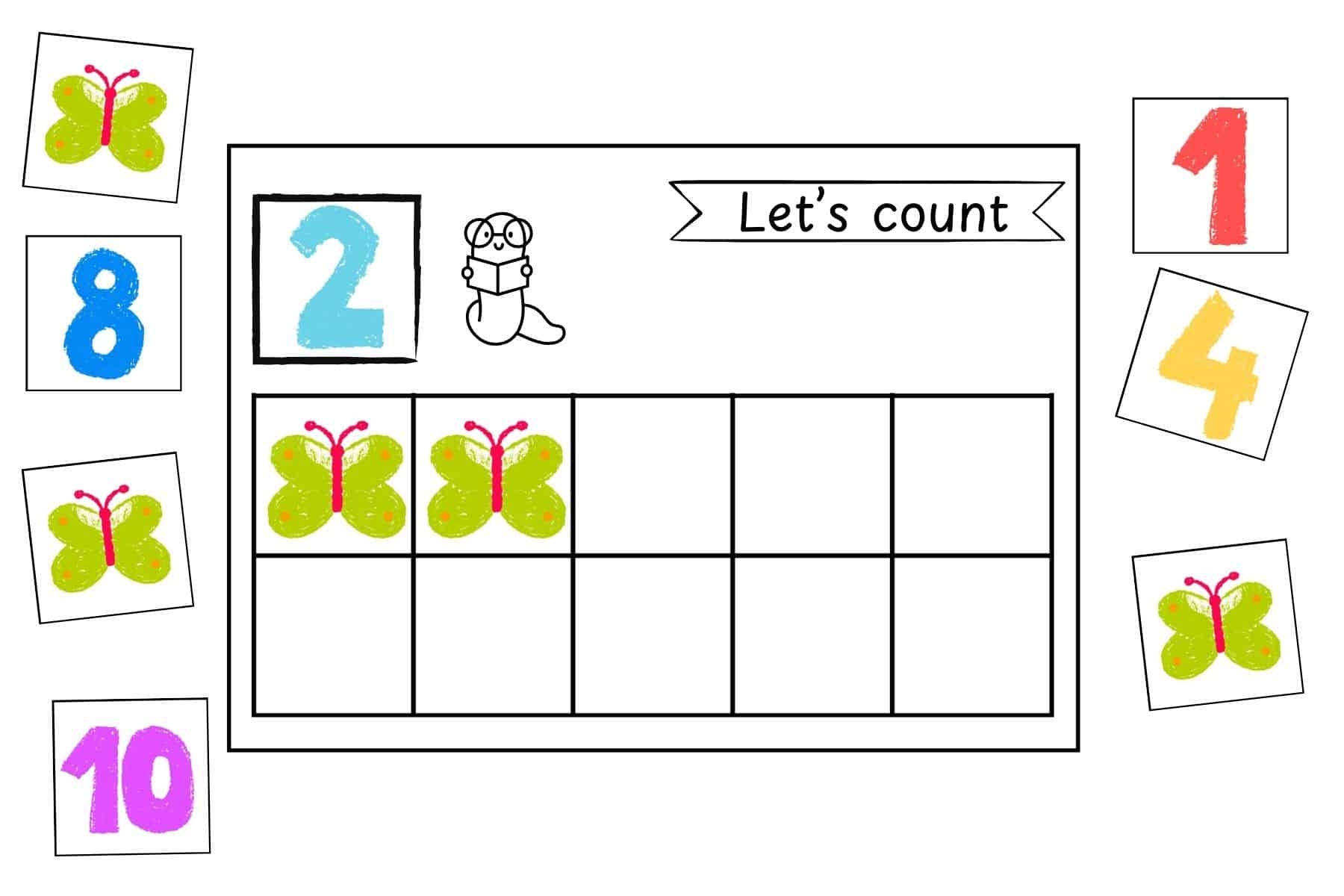 Free Preschool Counting Activity Printable Numbers 1 10 Natalina Craft